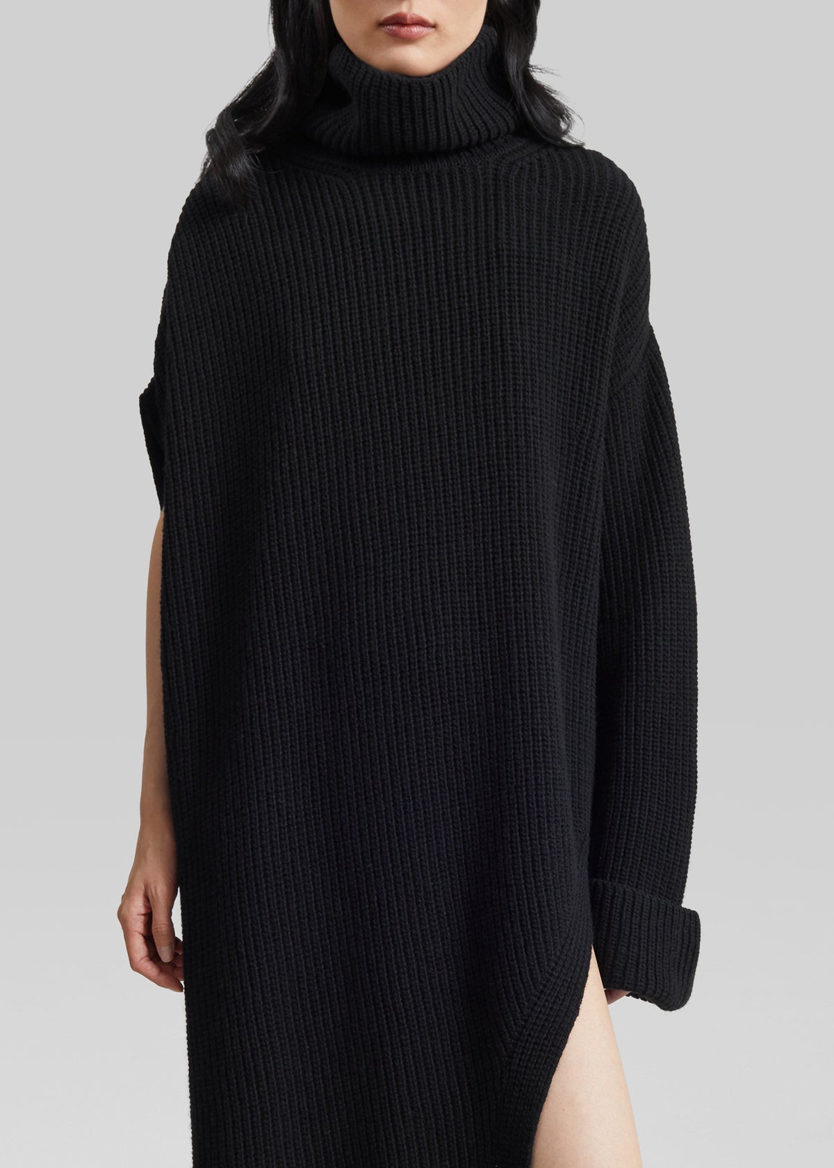 TheLatest Edith Long Knitwear - Black