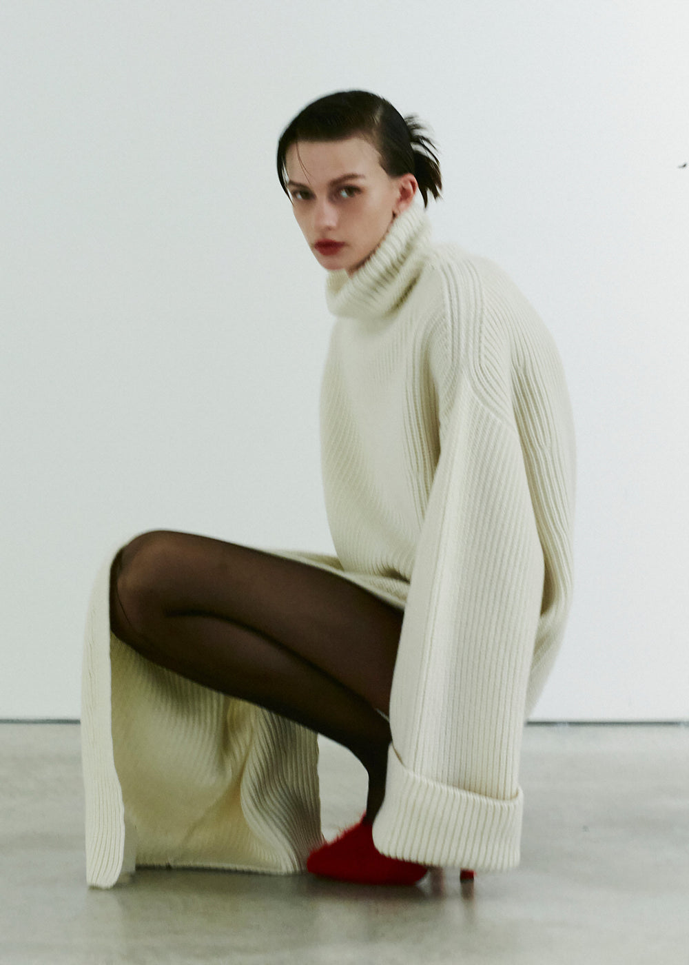 TheLatest maglia lunga Edith - Bianco sporco