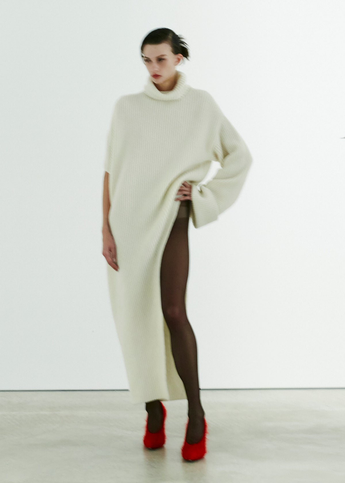 TheLatest Edith Long Knitwear - Off White