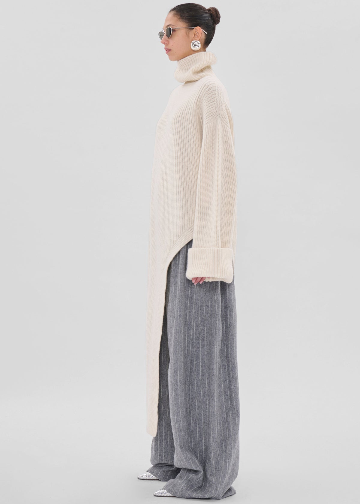 TheLatest Edith Long Knitwear - Off White