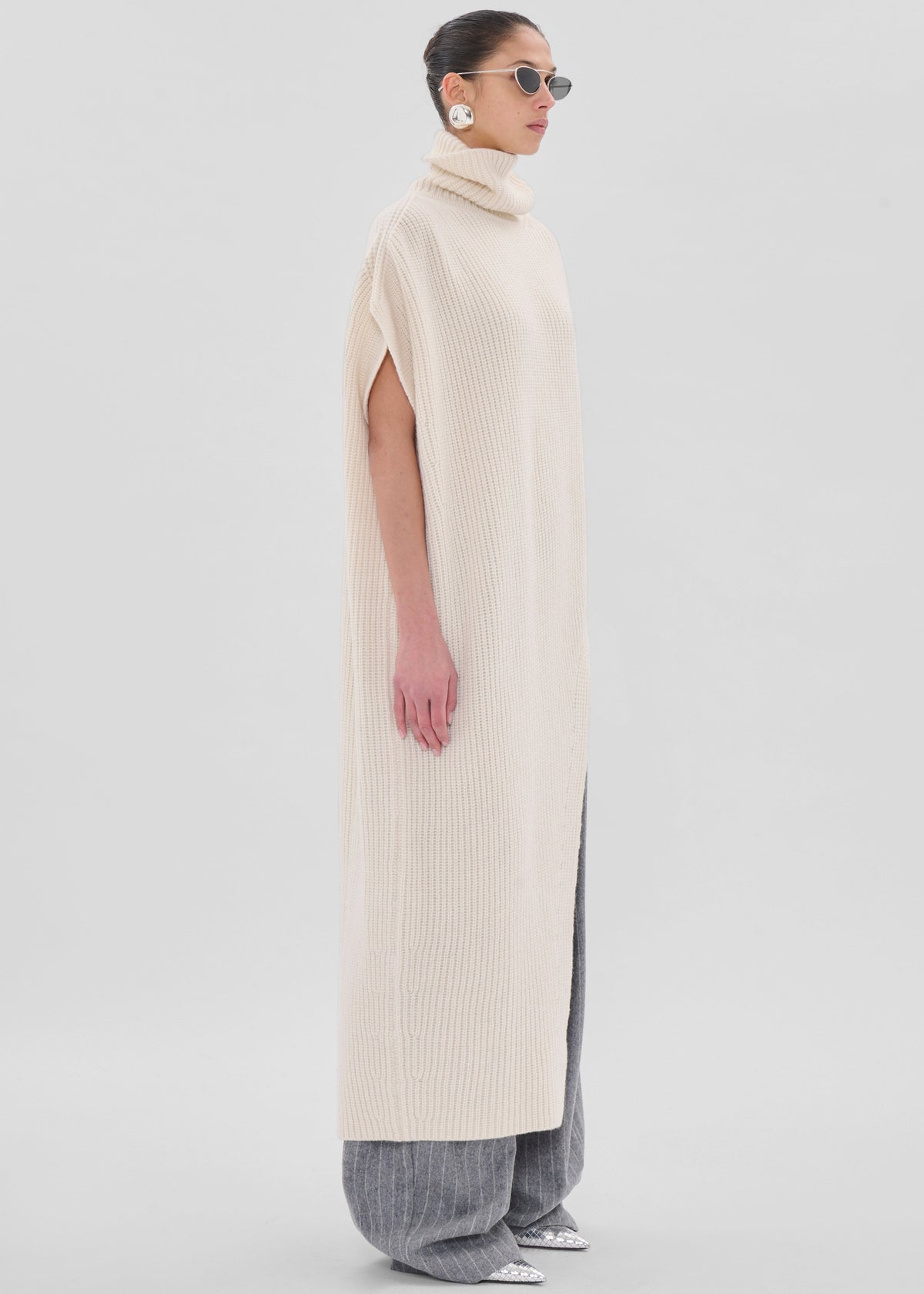 TheLatest Edith Long Knitwear - Off White
