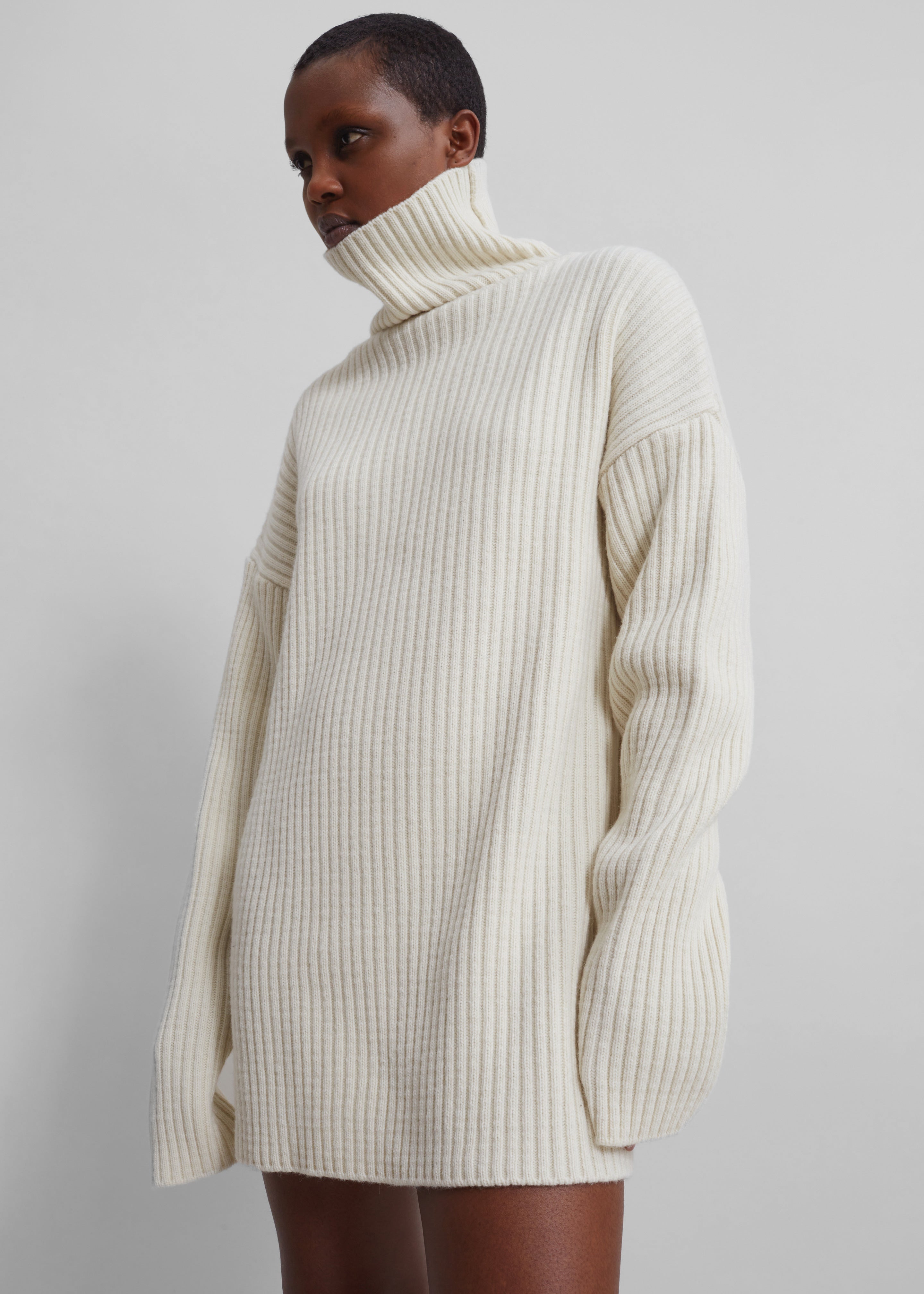 Thelma Ribbed Sweater - Cream - 7