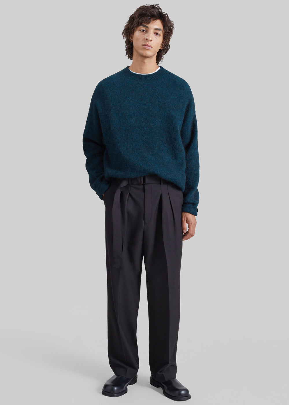 Theury Belted Trousers - Black