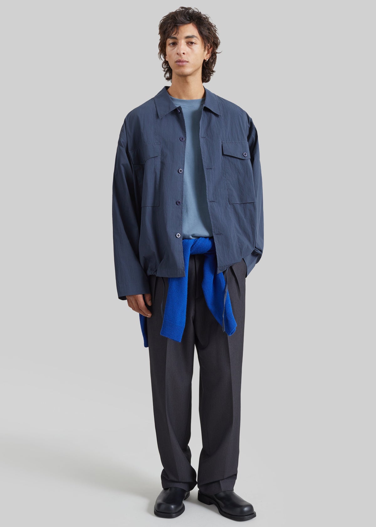 Theury Belted Trousers - Charcoal