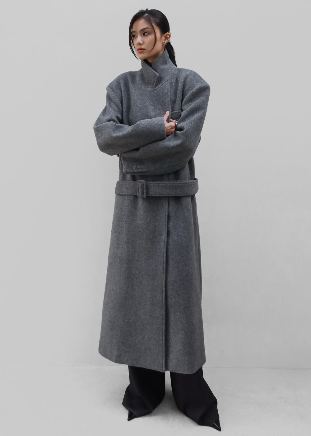 Ticino Wool Coat - Grey - 1