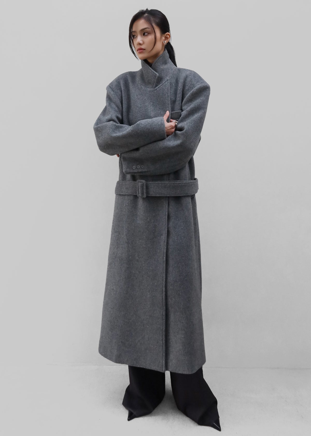 Ticino Wool Coat - Grey - 2