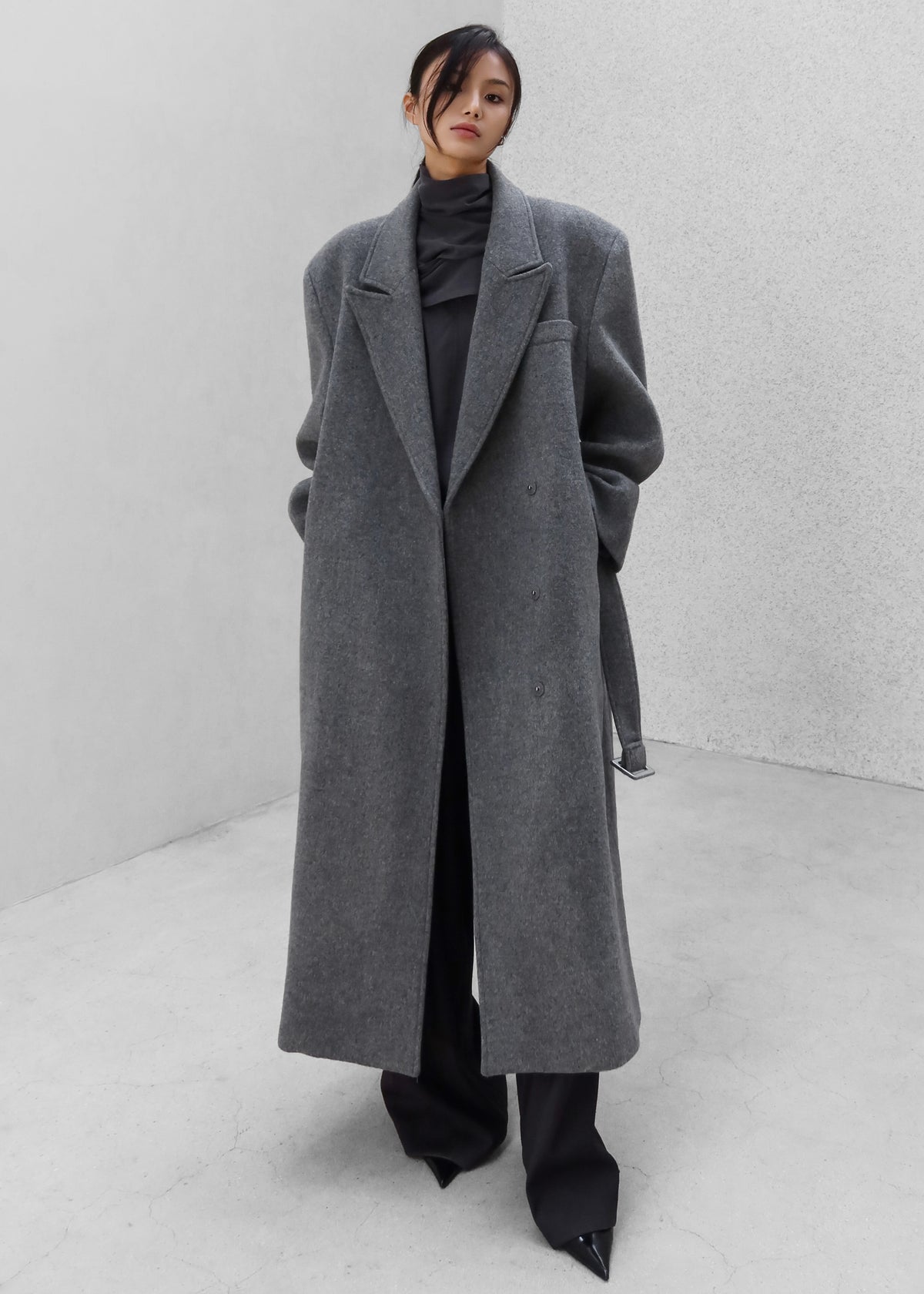 Ticino Wool Coat - Grey - 5