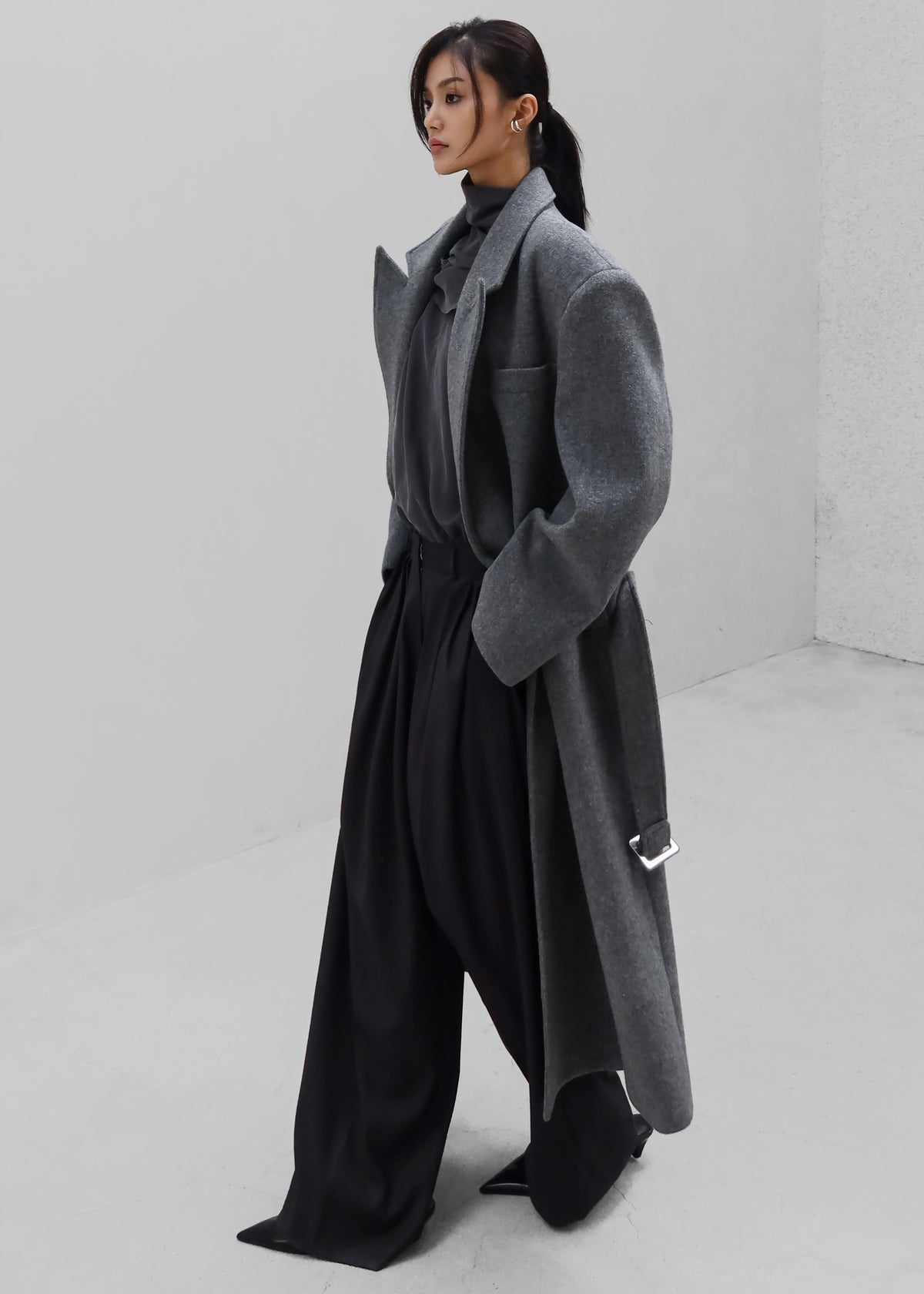 Ticino Wool Coat - Grey - 7