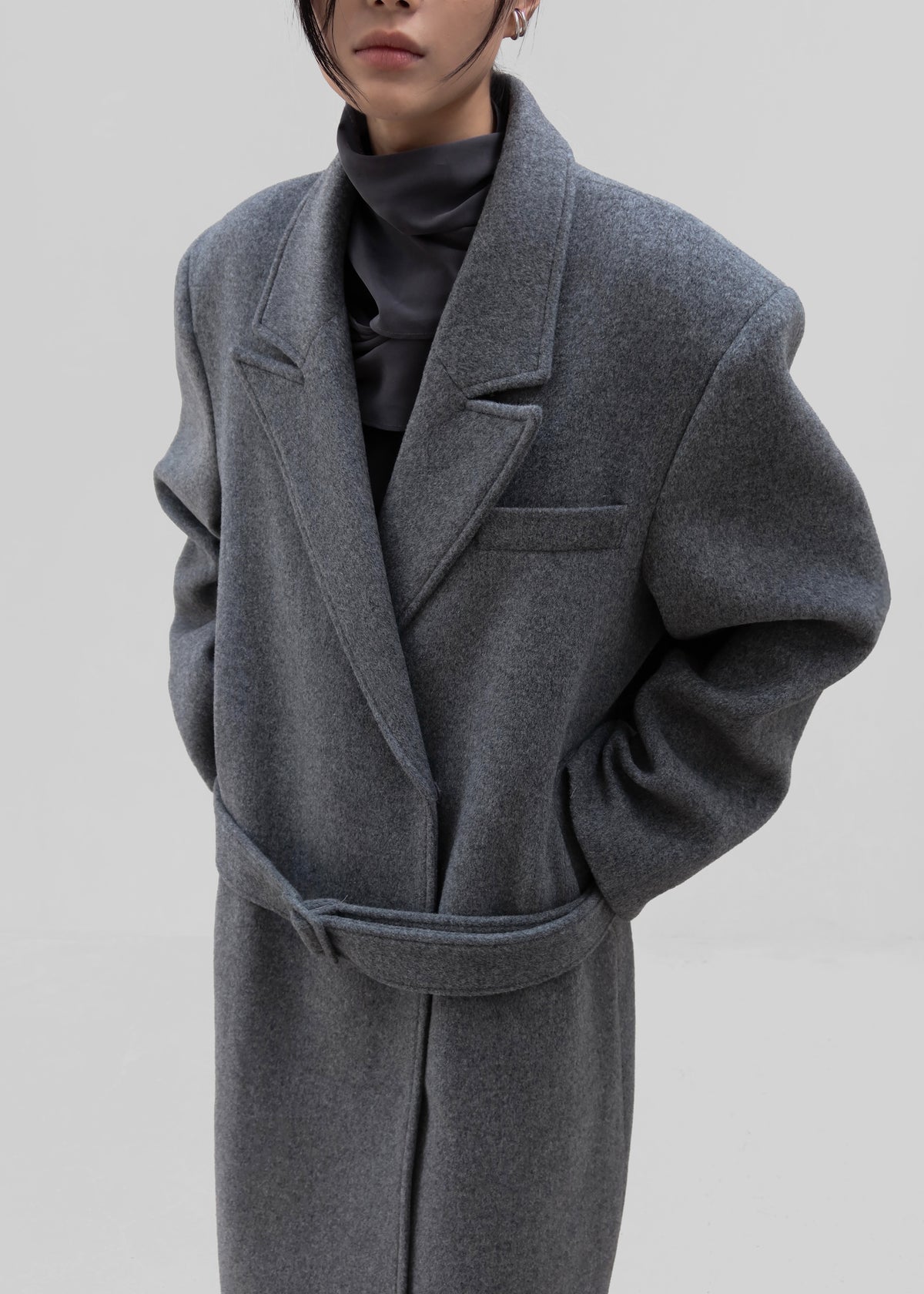 Ticino Wool Coat - Grey - 3