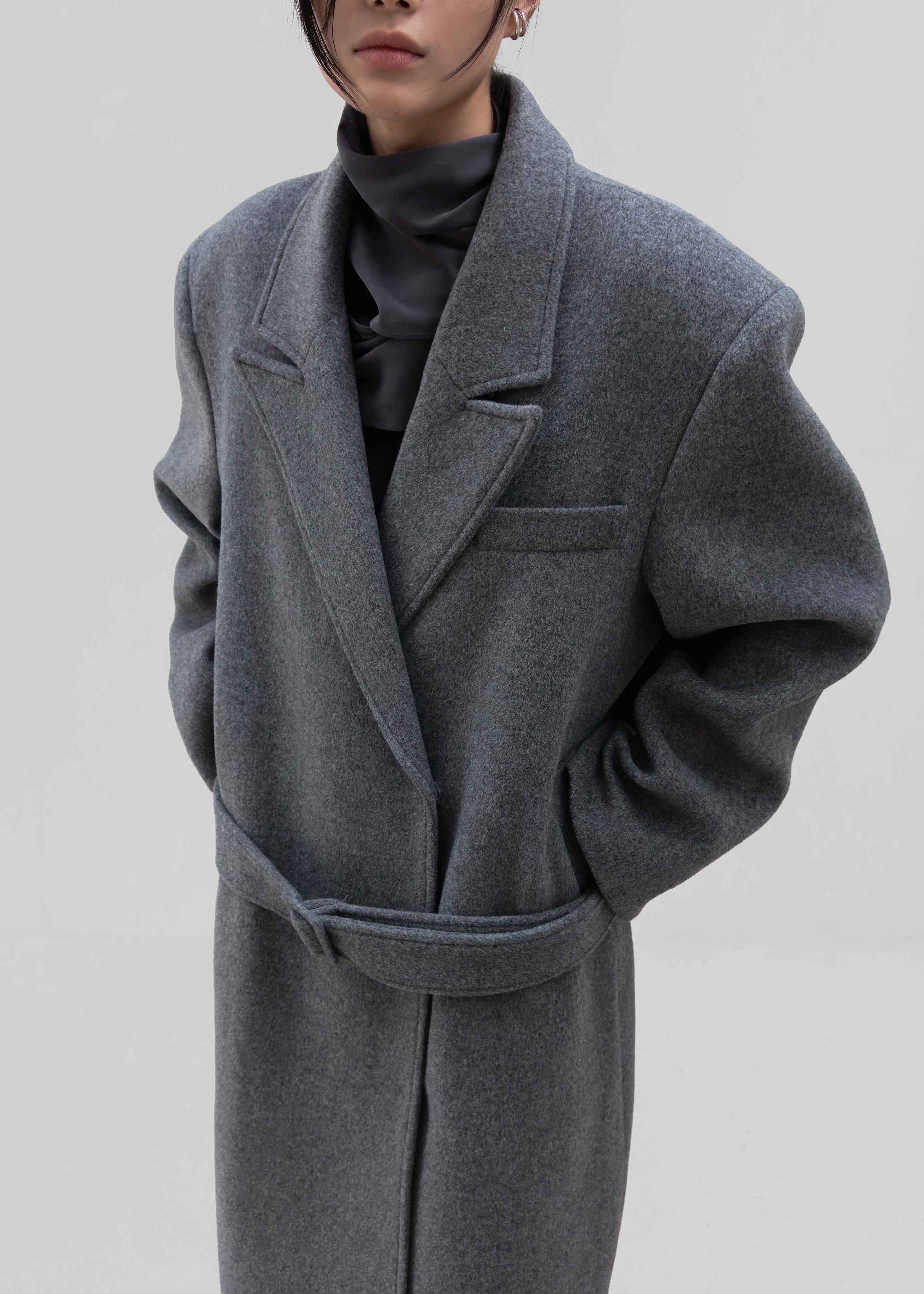 Ticino Wool Coat - Grey - 3