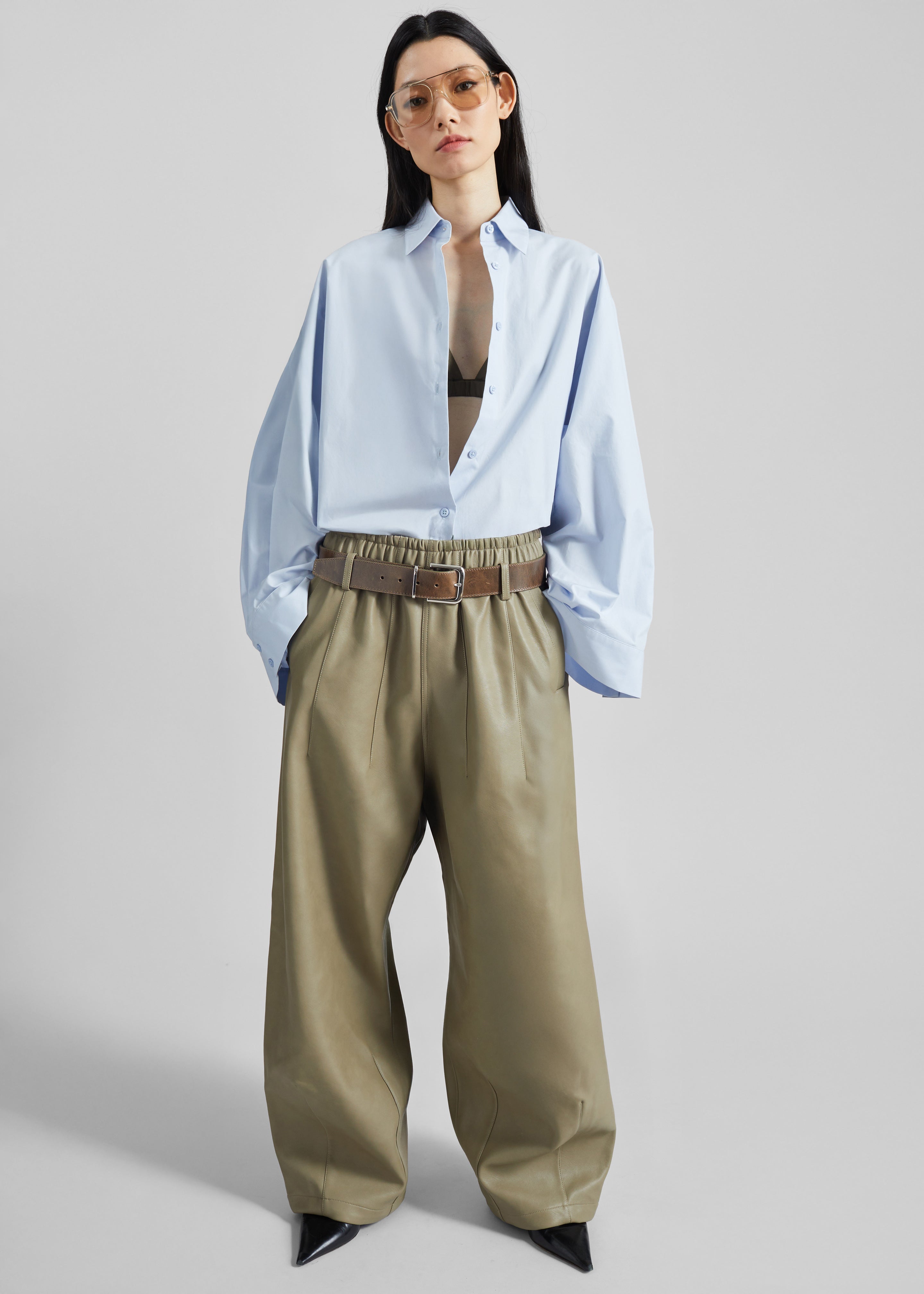 Tila Wide Sleeve Shirt - Light Blue - 8