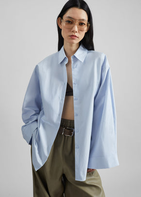 Tila Wide Sleeve Shirt - Light Blue