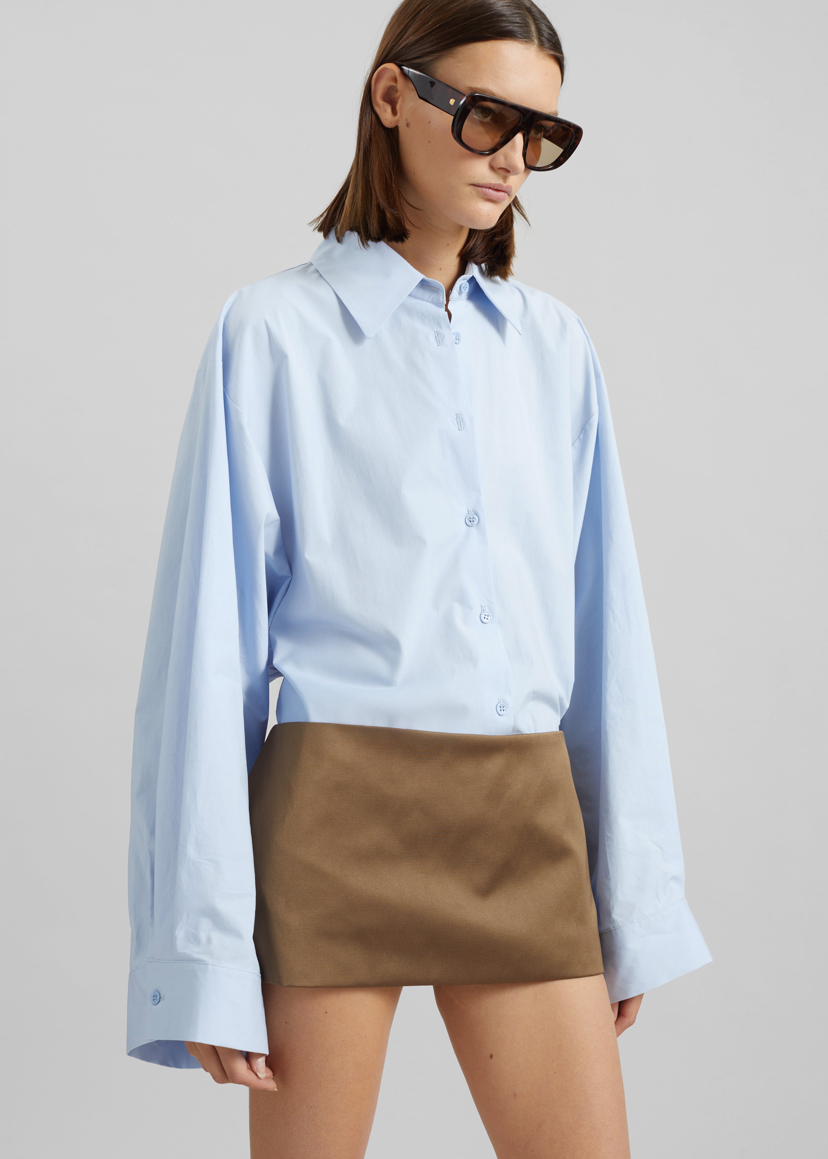 Tila Wide Sleeve Shirt - Light Blue - 5