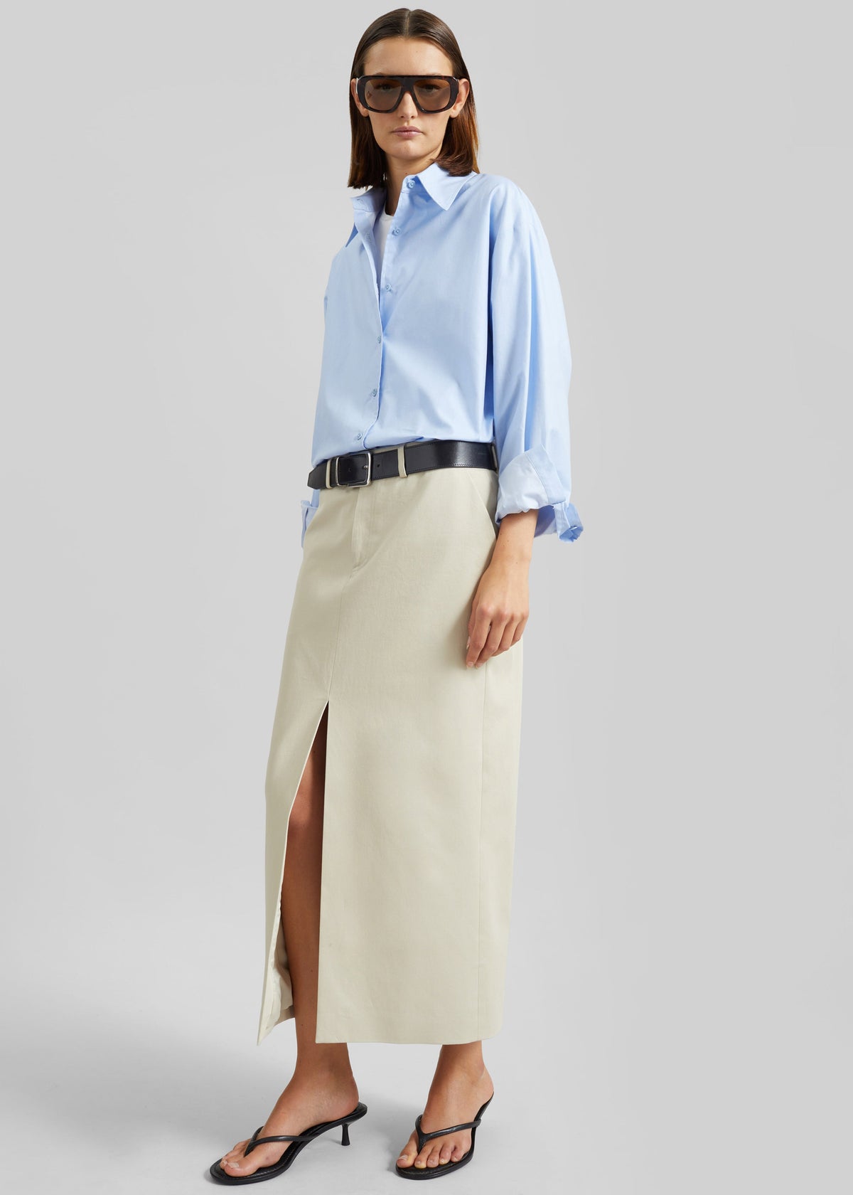 Tila Wide Sleeve Shirt - Light Blue - 9