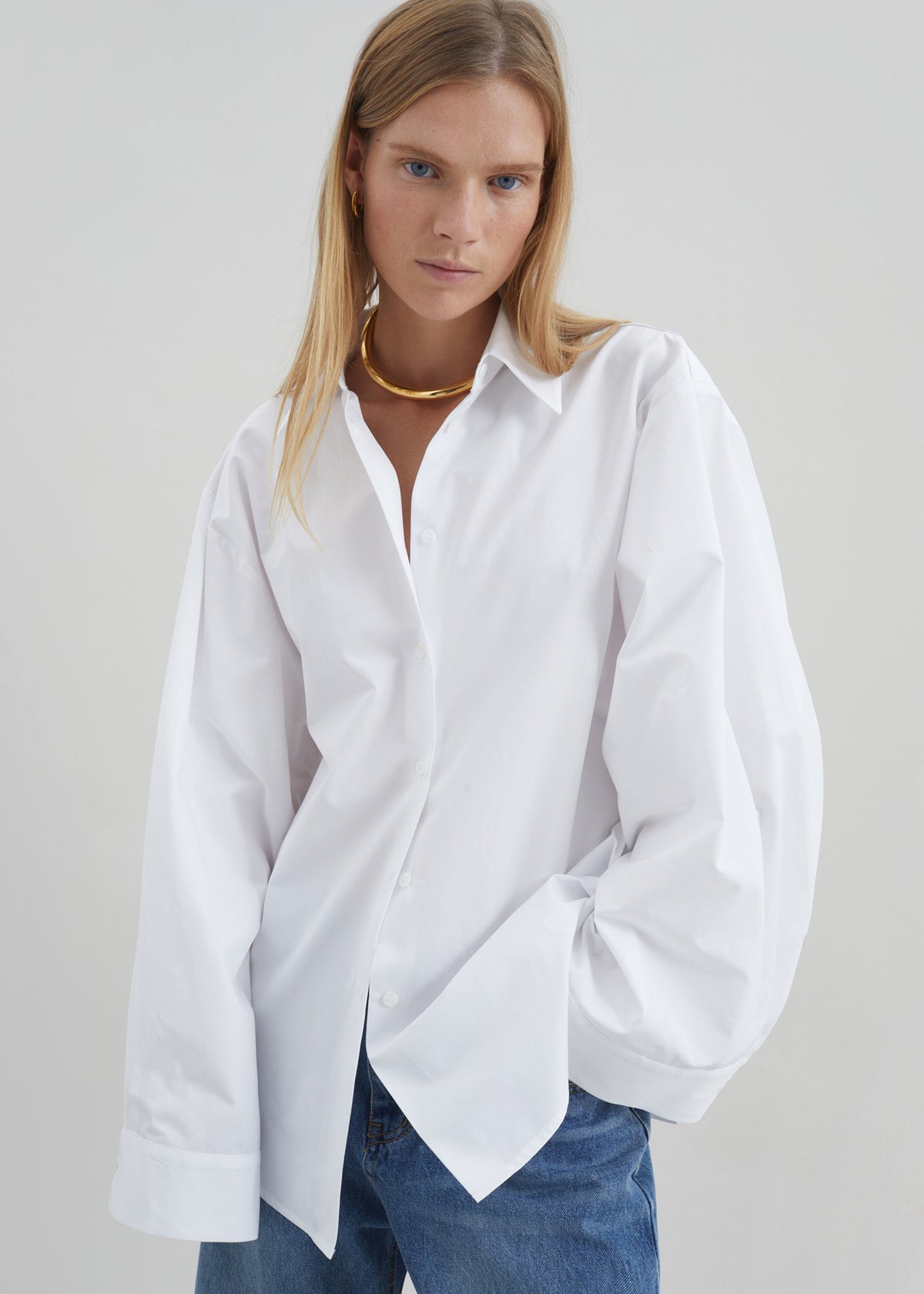 Tila Wide Sleeve Shirt - White - 1