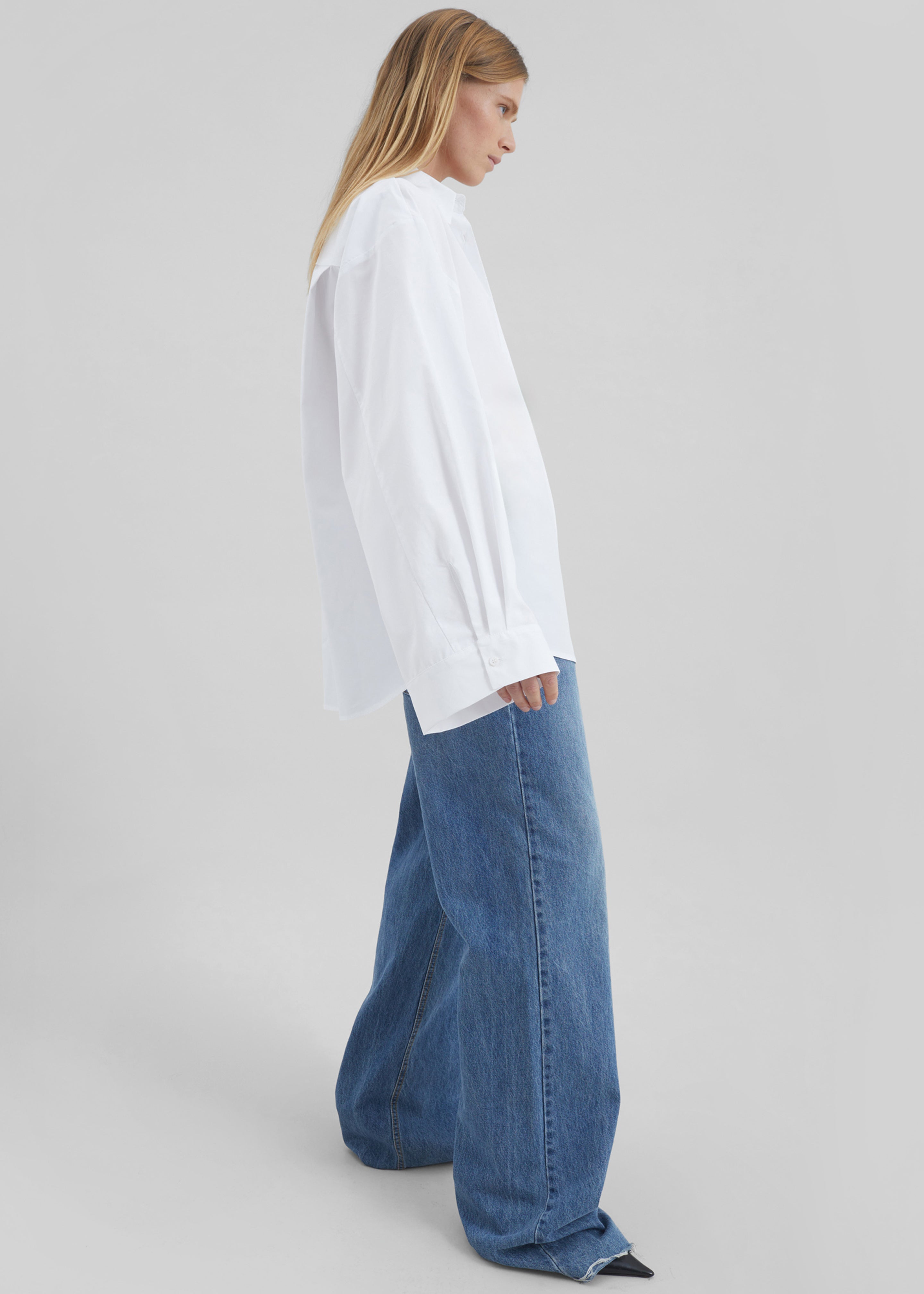 Tila Wide Sleeve Shirt - White - 4