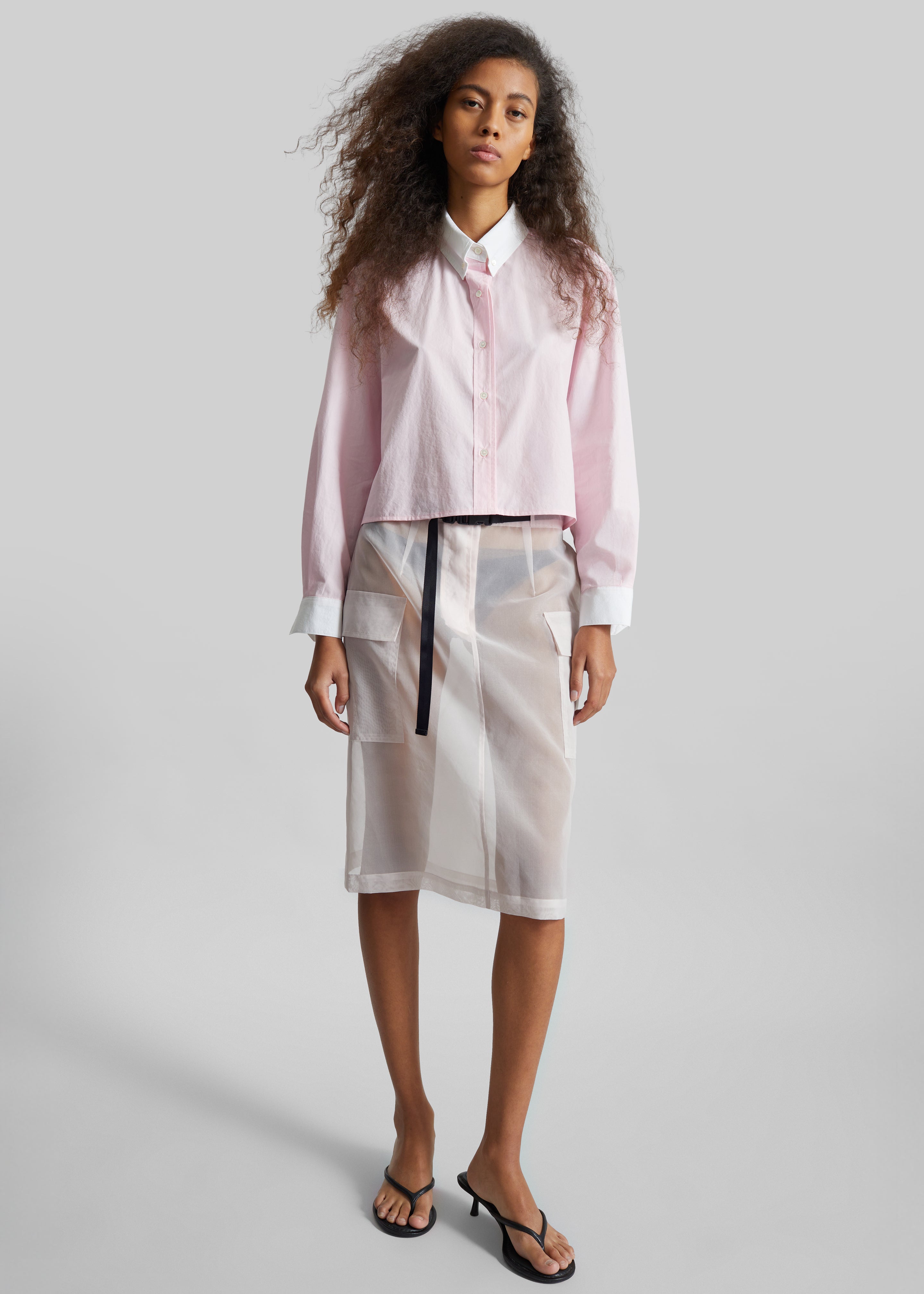 Tilly Sheer Utility Skirt - Faded Pink - 7