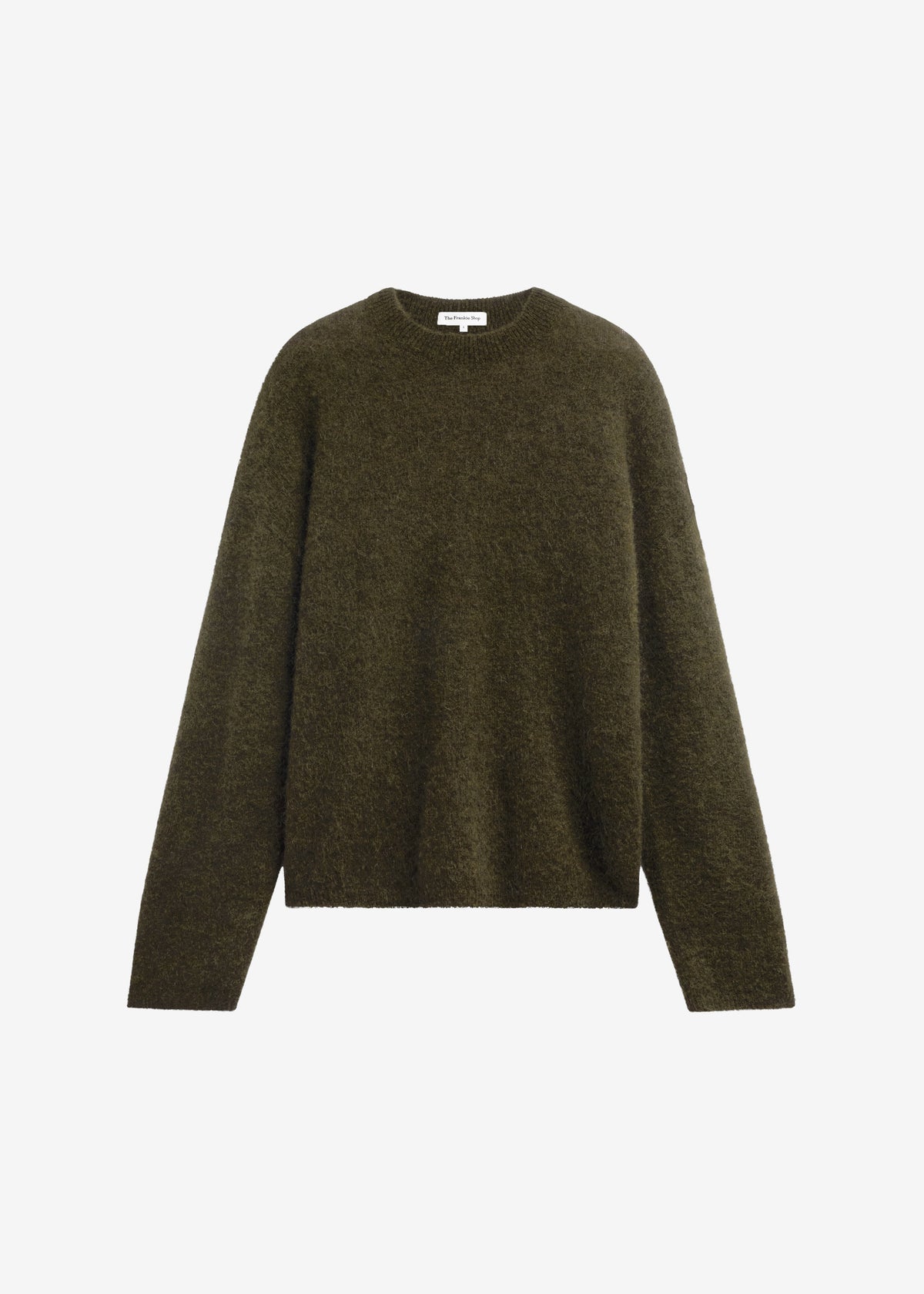 Timea Mohair Fuzzy Sweater - Dark Olive - 10