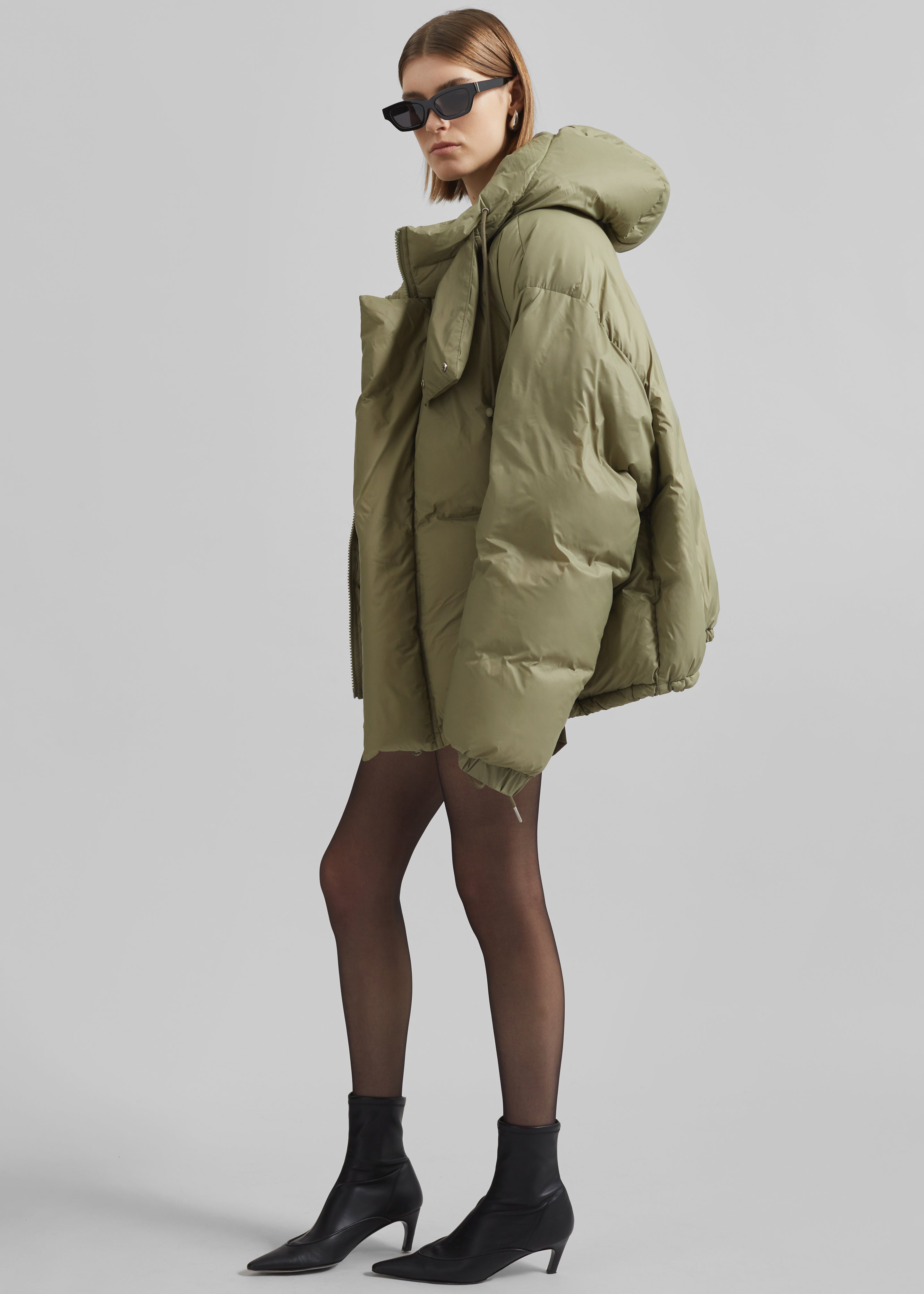 Timra Puffer Jacket - Khaki - 3