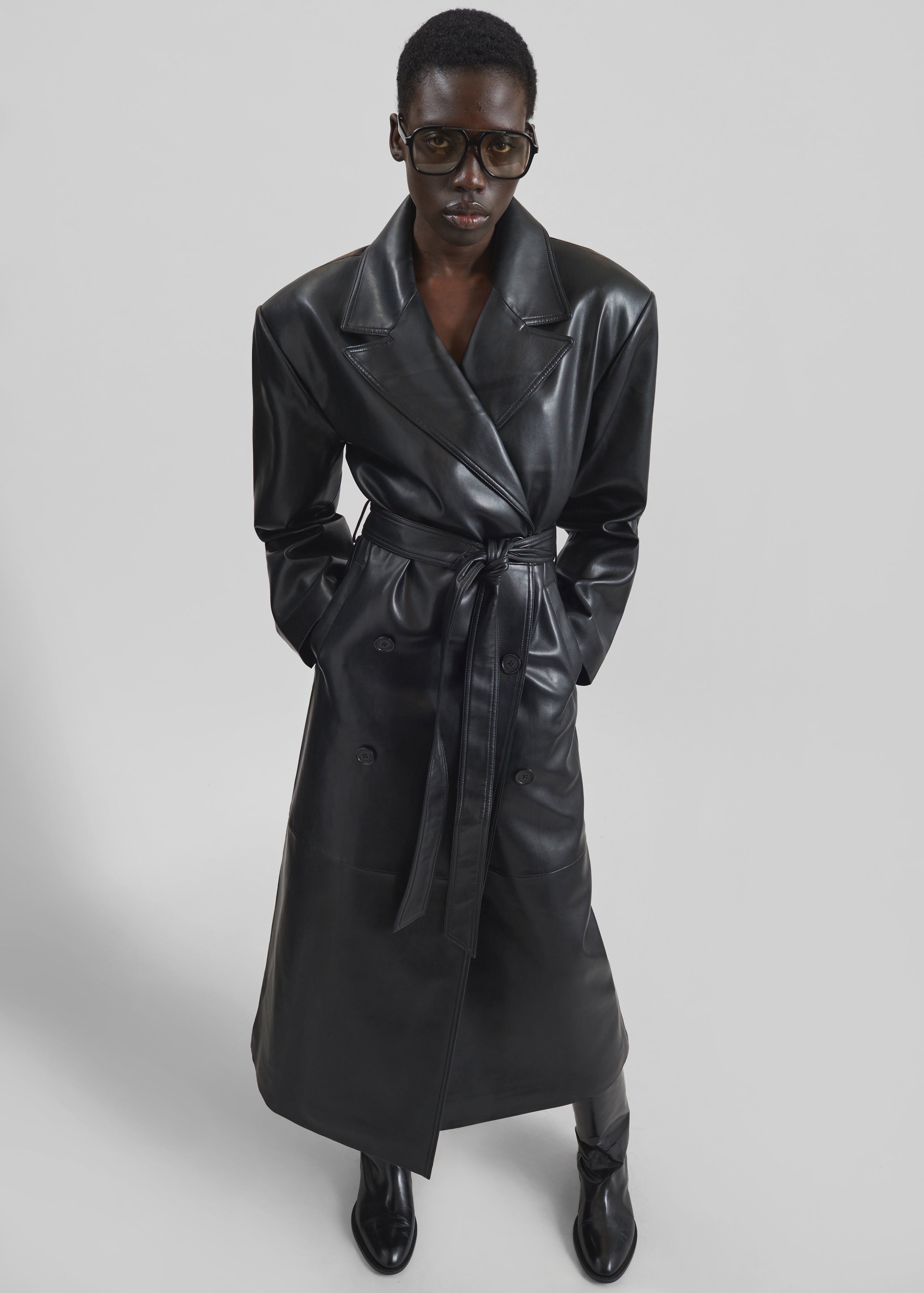 Dursley Tailored Trench Coat - Black – The Frankie Shop Europe