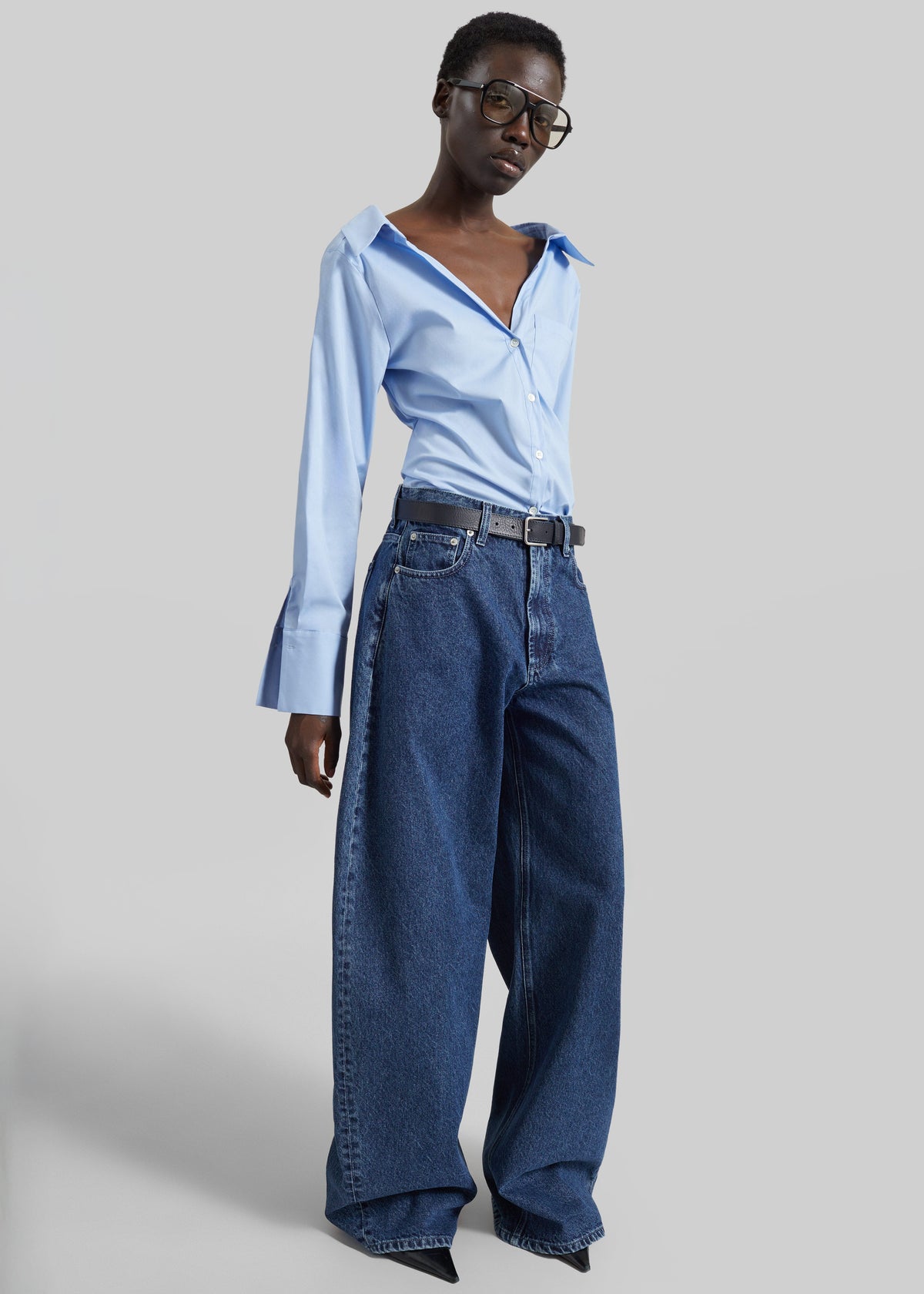 Tiona Fitted Shirt - Light Blue - 2