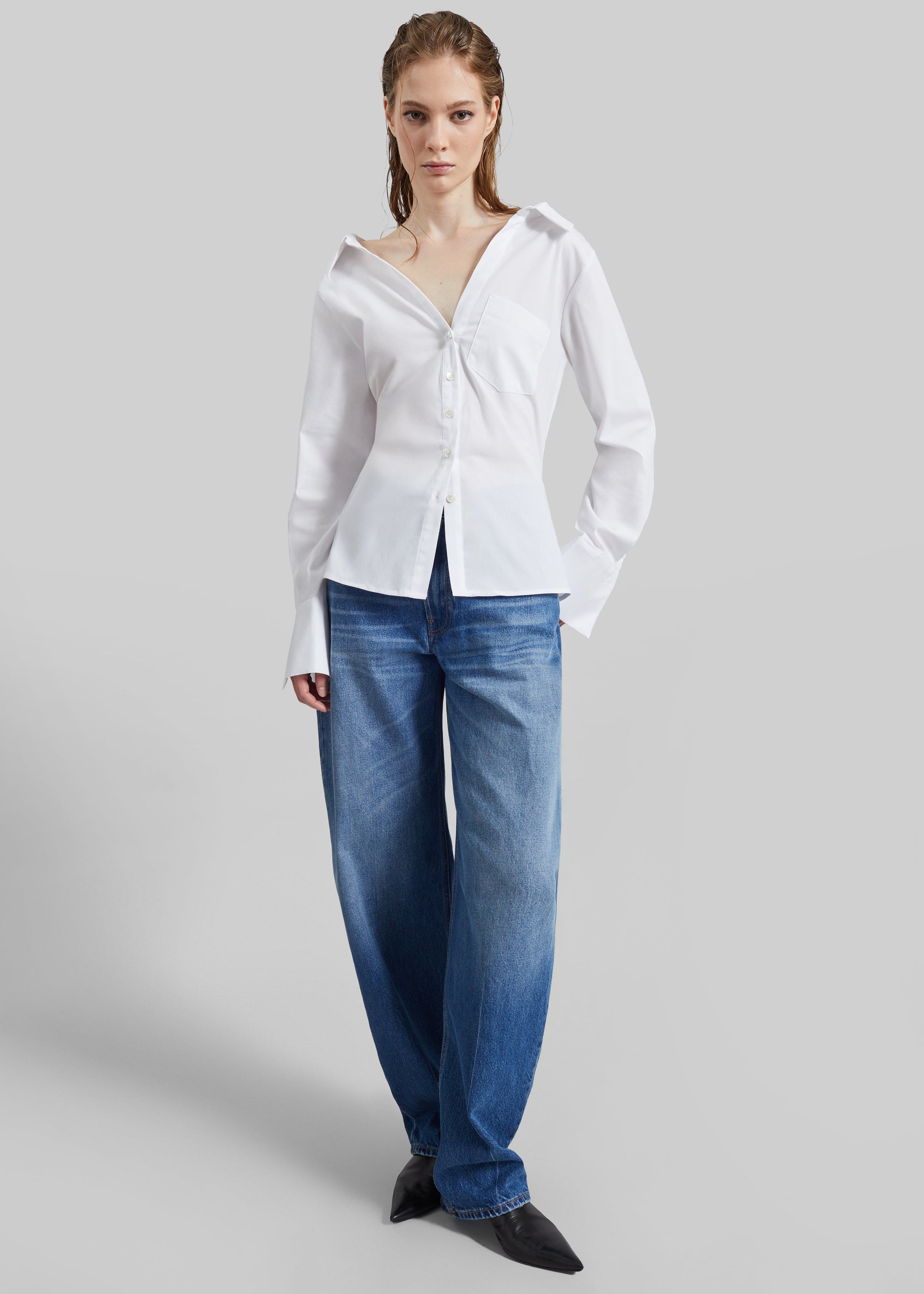 Shop the look image for Tiona Fitted Shirt - White