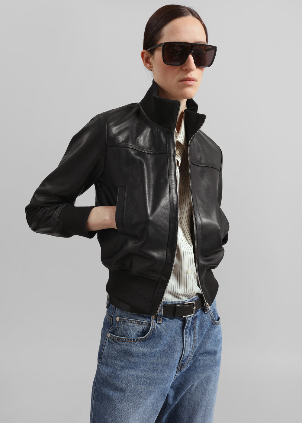Tobias Leather Jacket - Black - 1