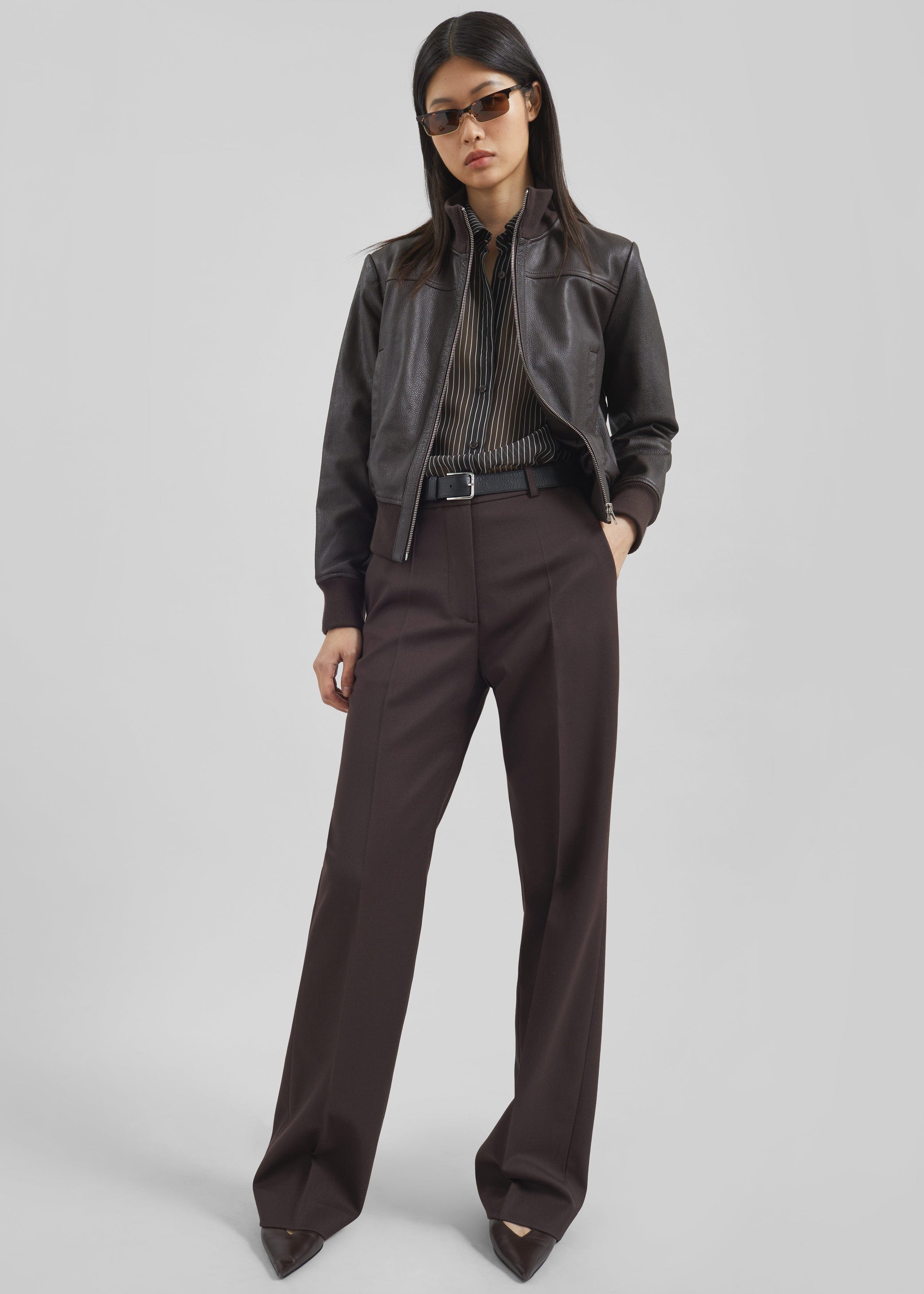 Shop the look image for Tobias Leather Jacket - Vintage Brown