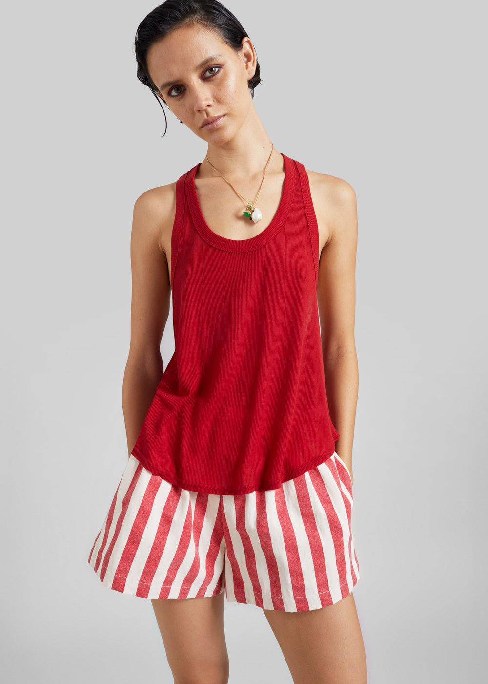 Tolfa Soft Tank Top - Red - 1
