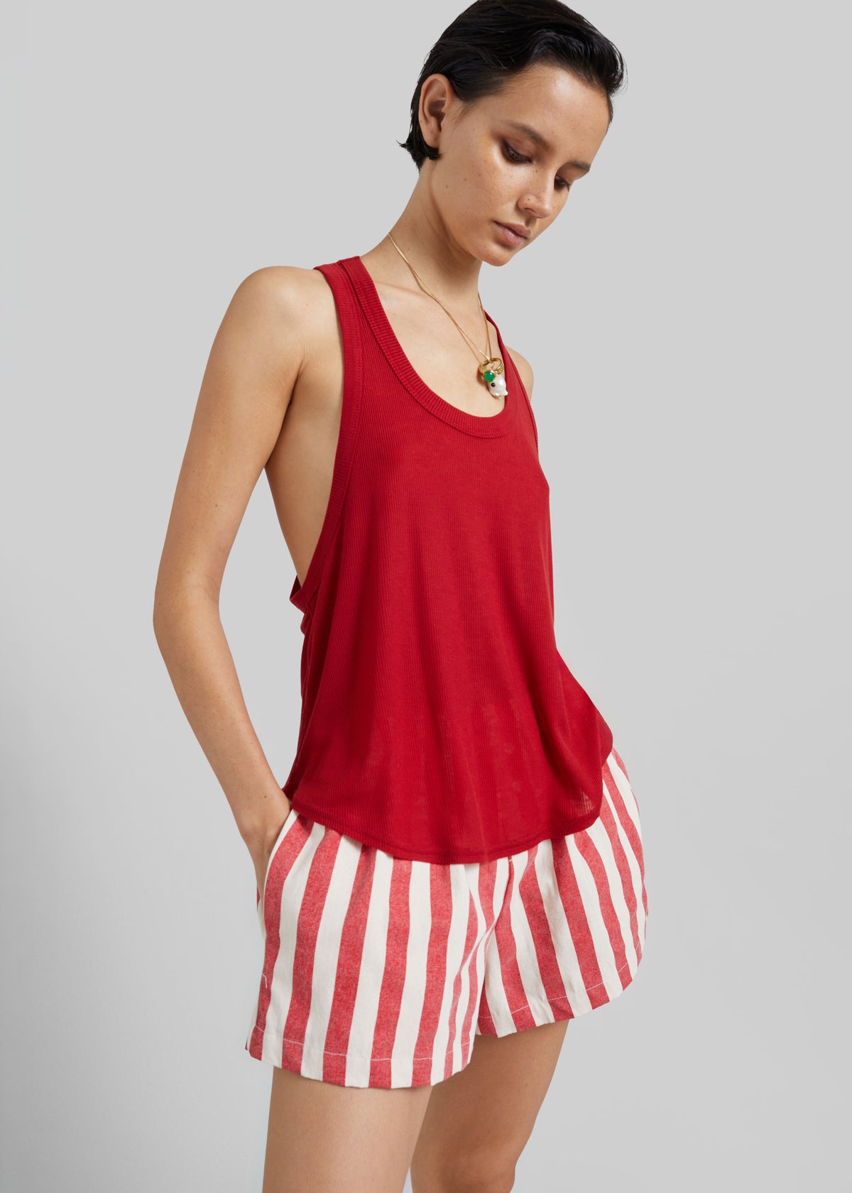 Tolfa Soft Tank Top - Red - 4