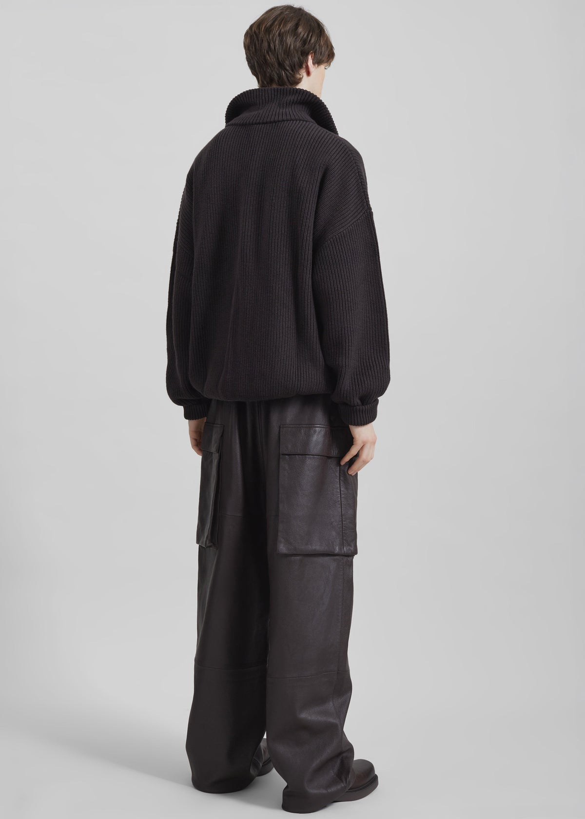 Tom Leather Cargo Pants - Vintage Brown - 6
