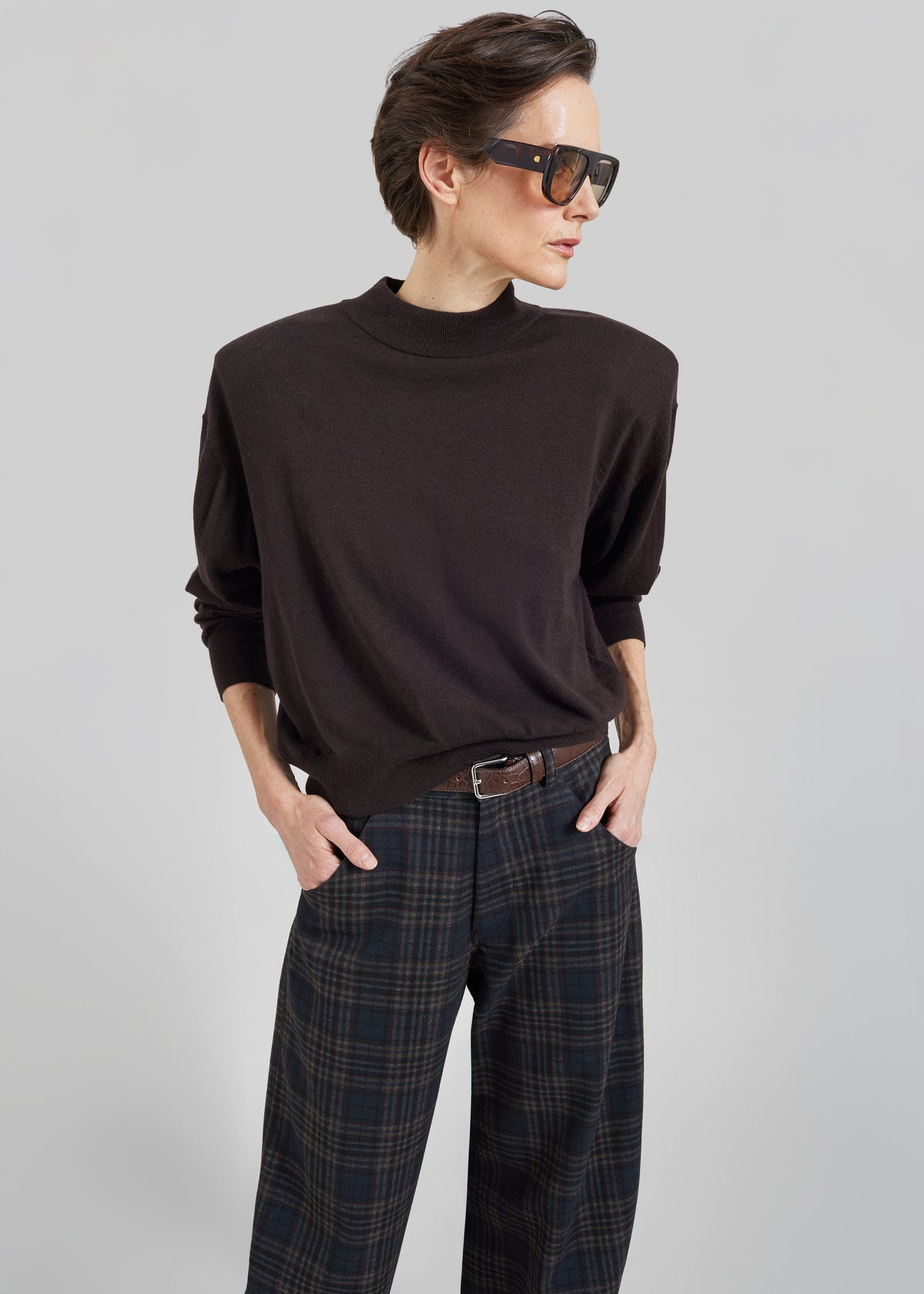 Toni Croc Patent Leather Belt - Brown/Silver - 4