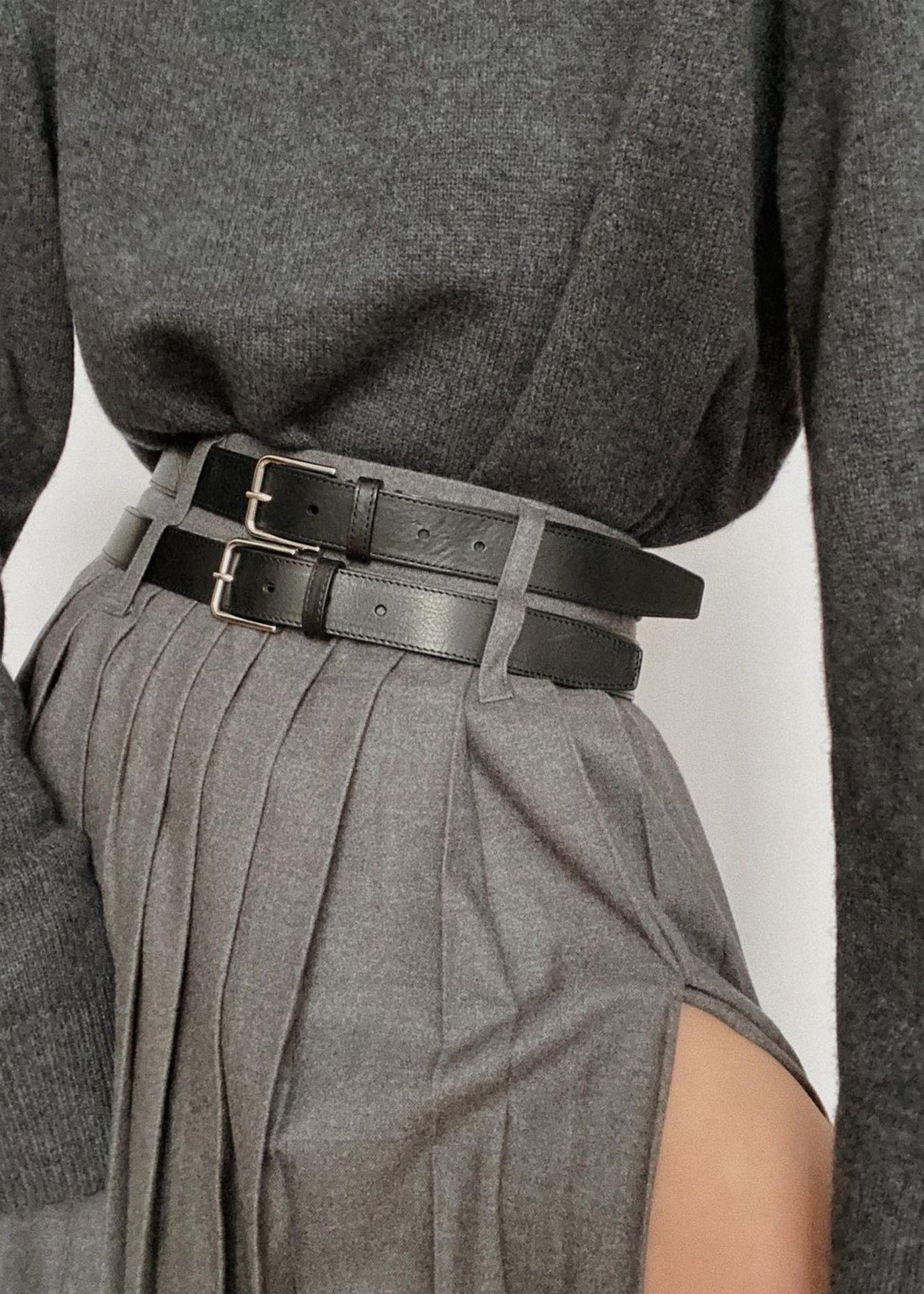 Toni Leather Belt - Black - 1