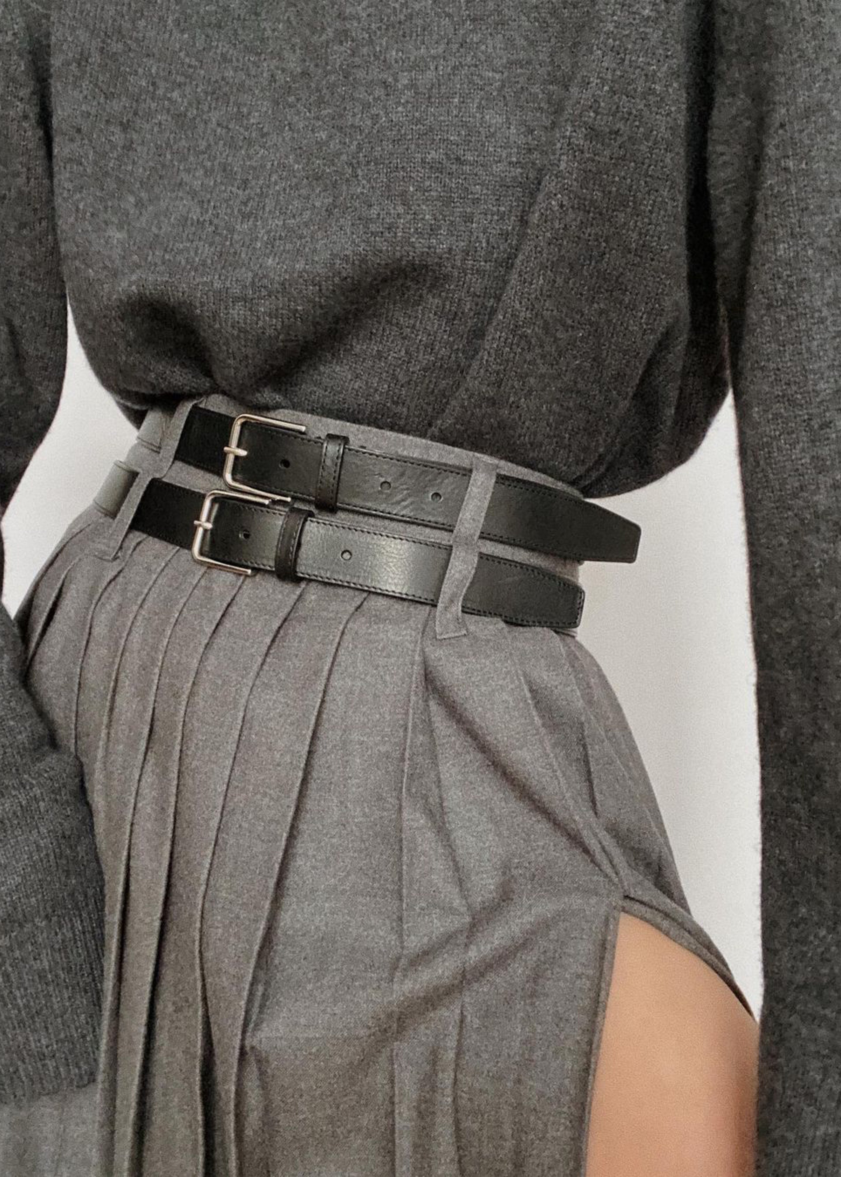 Toni Leather Belt - Black - 2