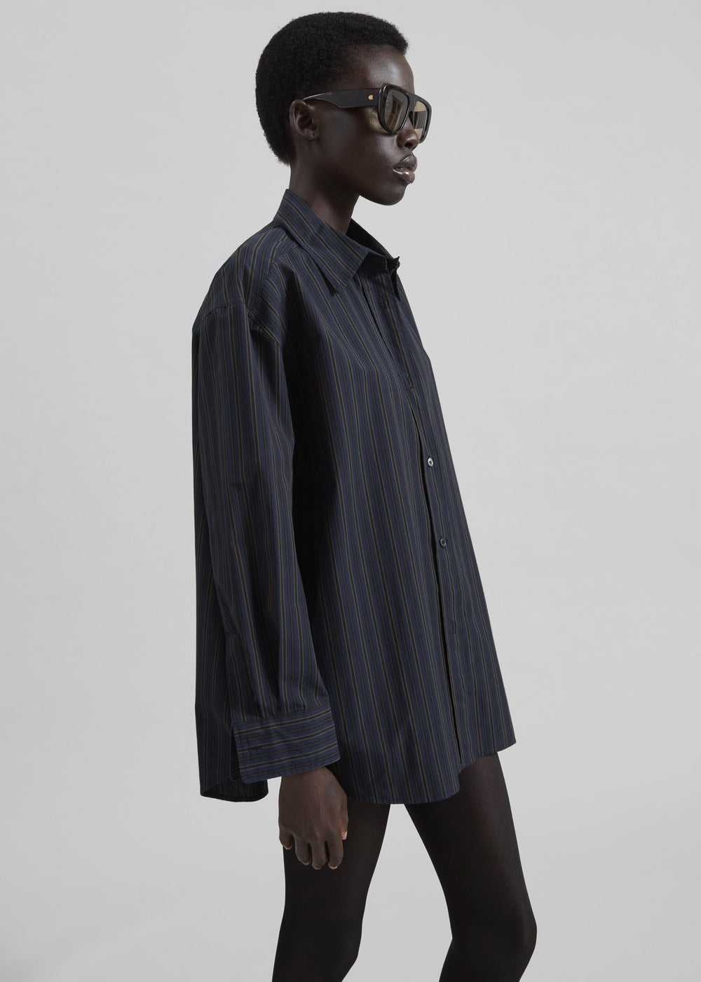 Toulon Shirt - Navy/Black Stripe - 1