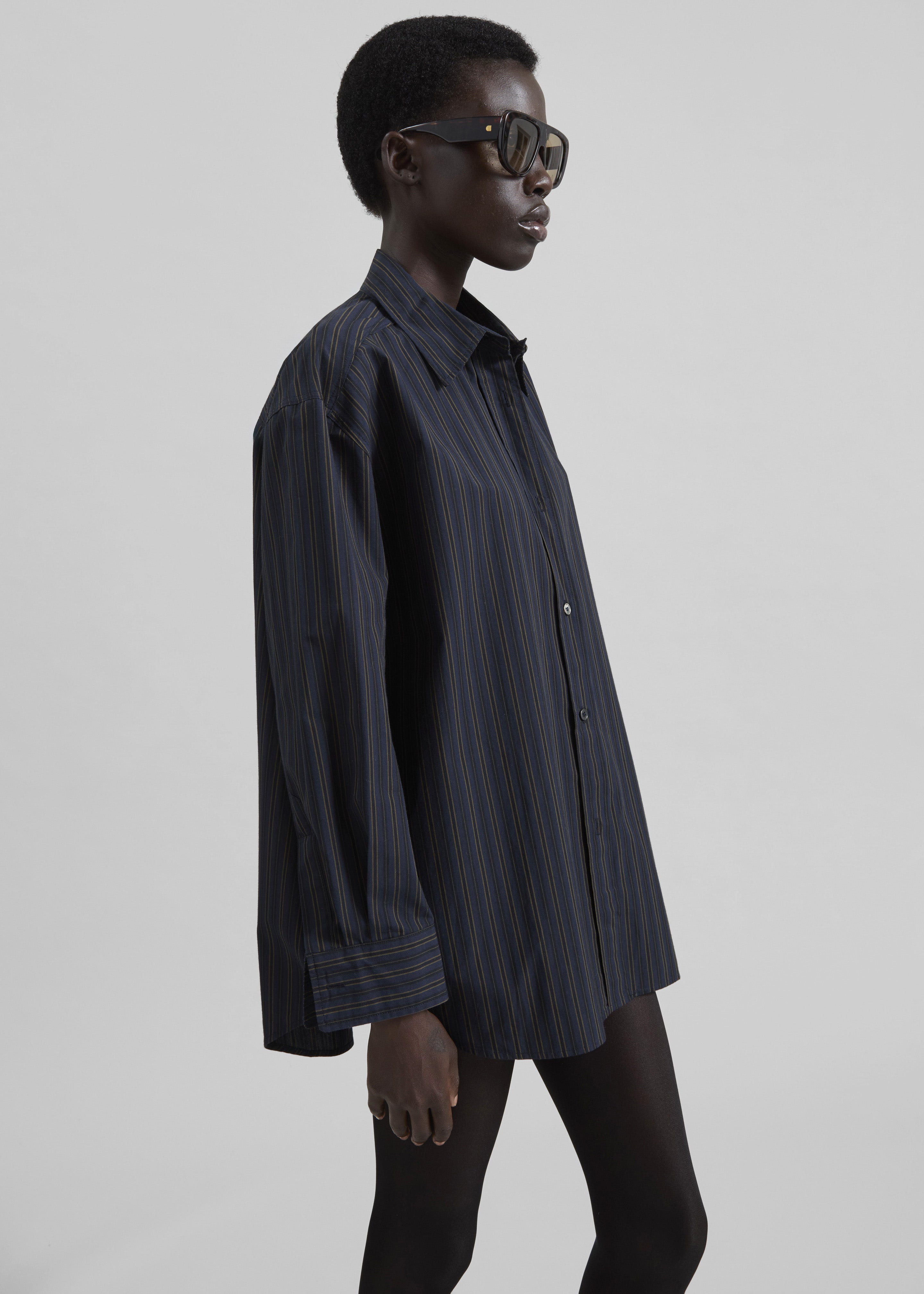 Toulon Shirt - Navy/Black Stripe - 2