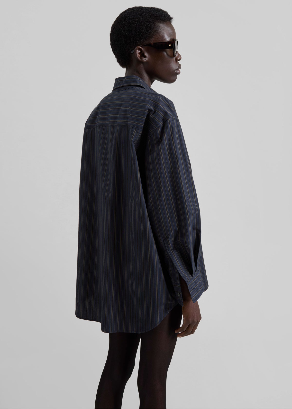 Toulon Shirt - Navy/Black Stripe - 6