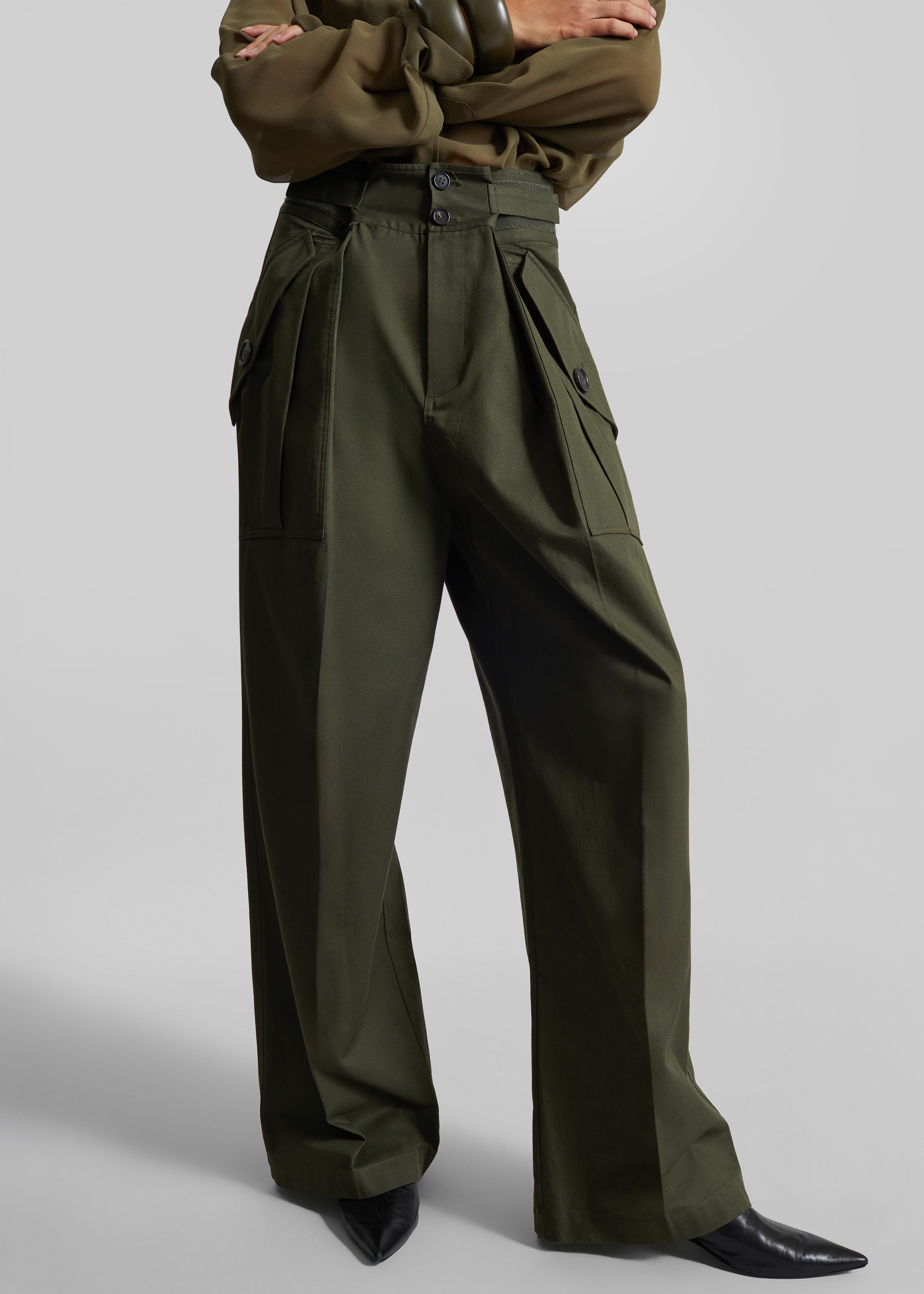Tova Cargo Pants - Deep Green - 2