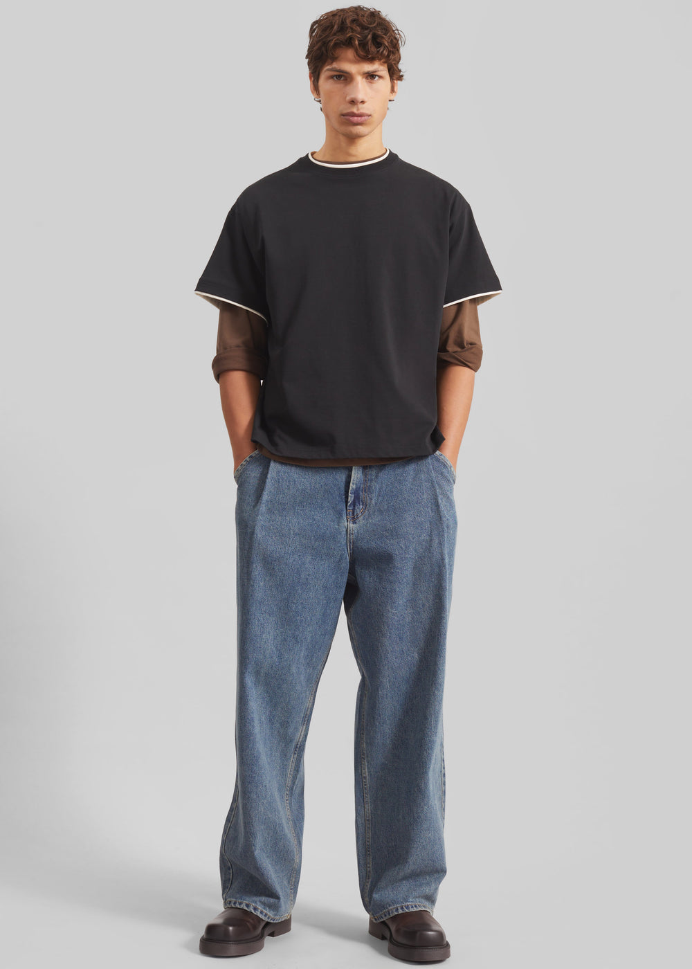 Trafal Wide Jeans - Blue Wash - 1