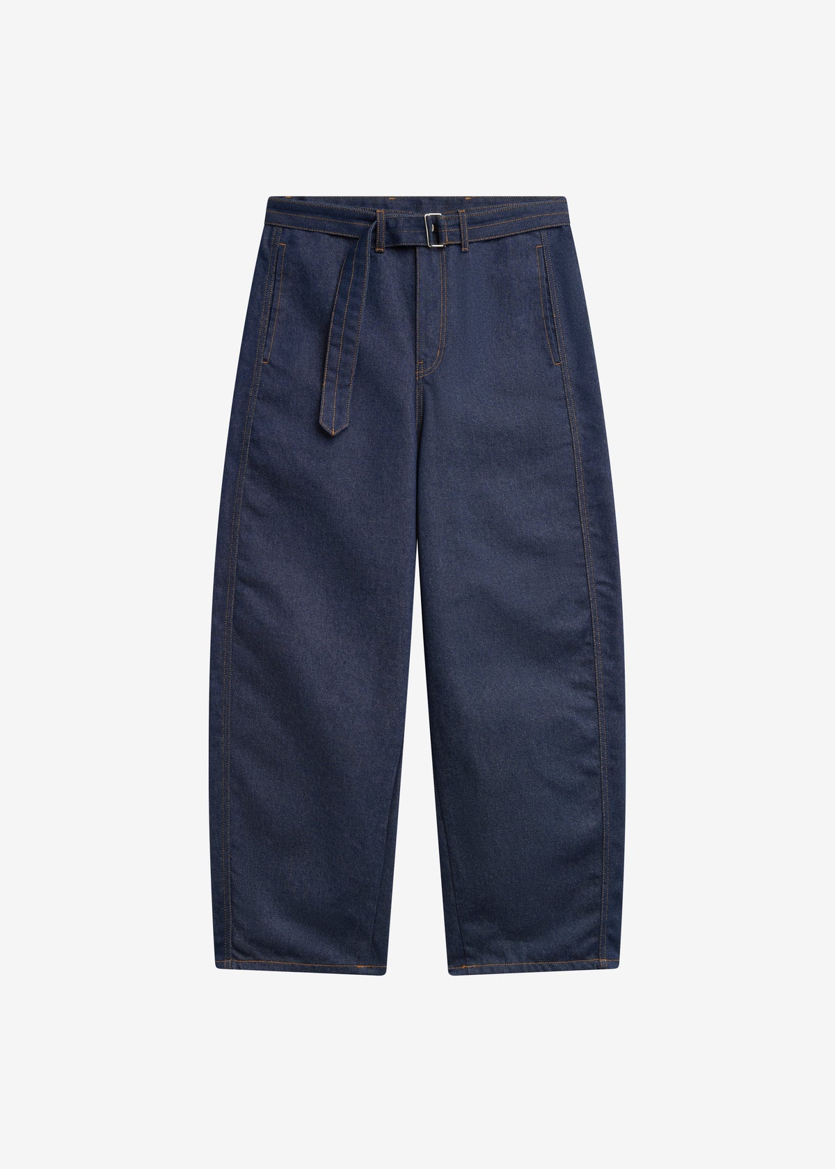 Jean large Tregor ceinturé - Bleu foncé délavé