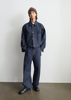 Jeans a gamba larga Tregor con cintura - Lavaggio scuro