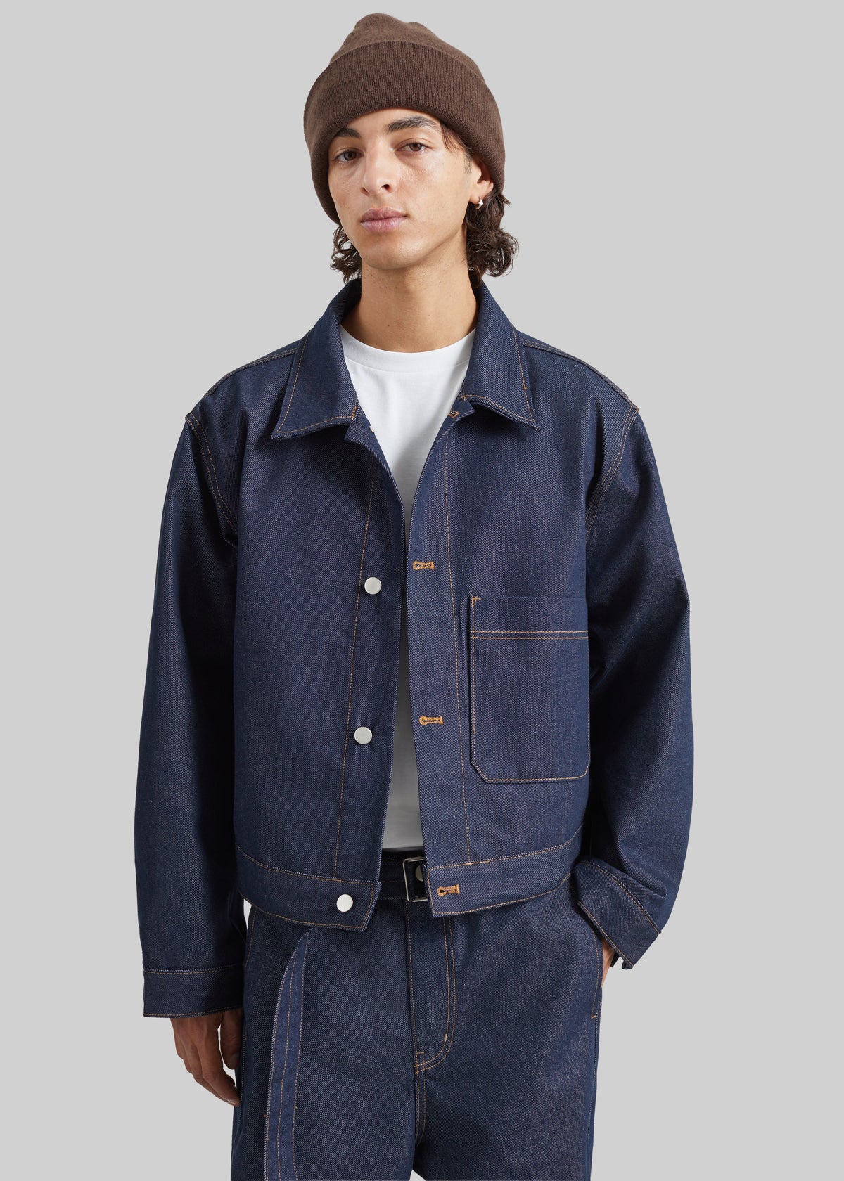 Giacca boxy Tregor in denim - Lavaggio scuro