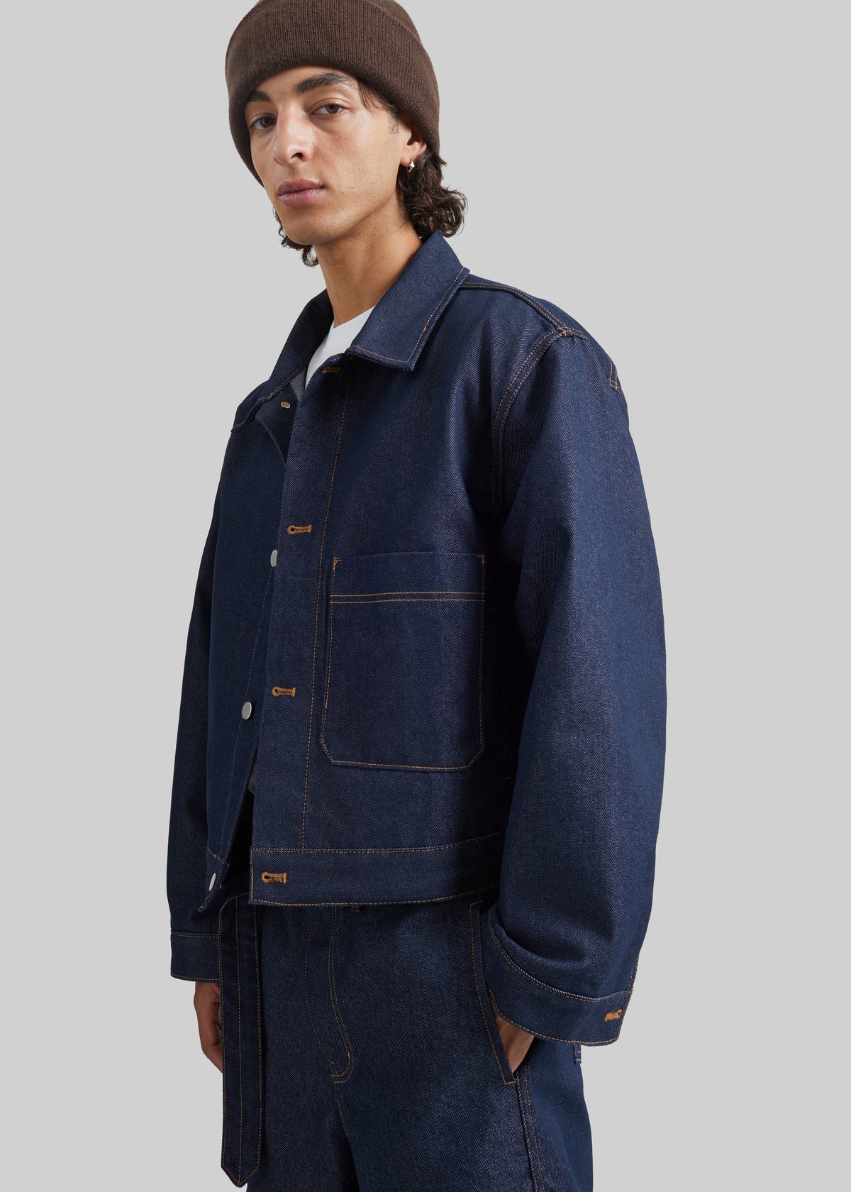 Giacca boxy Tregor in denim - Lavaggio scuro