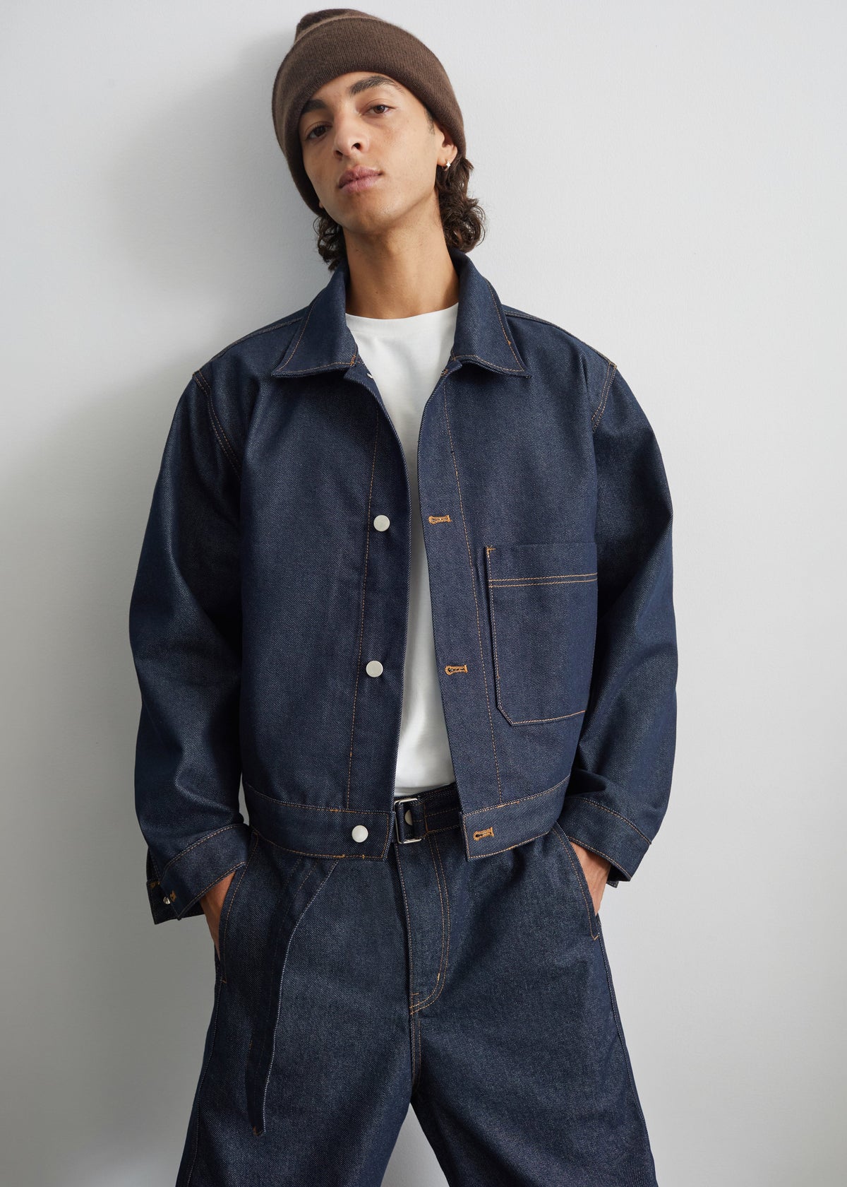 Giacca boxy Tregor in denim - Lavaggio scuro