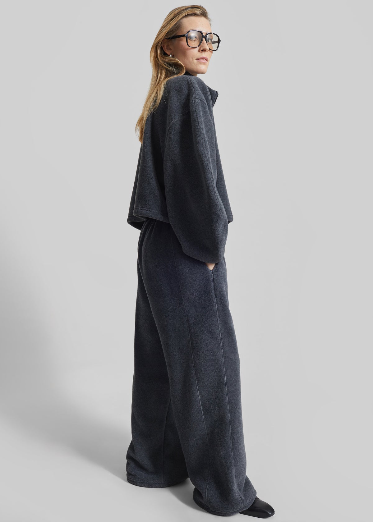 Treveray Fleece Half-Zip Sweatshirt - Dark Grey - 9