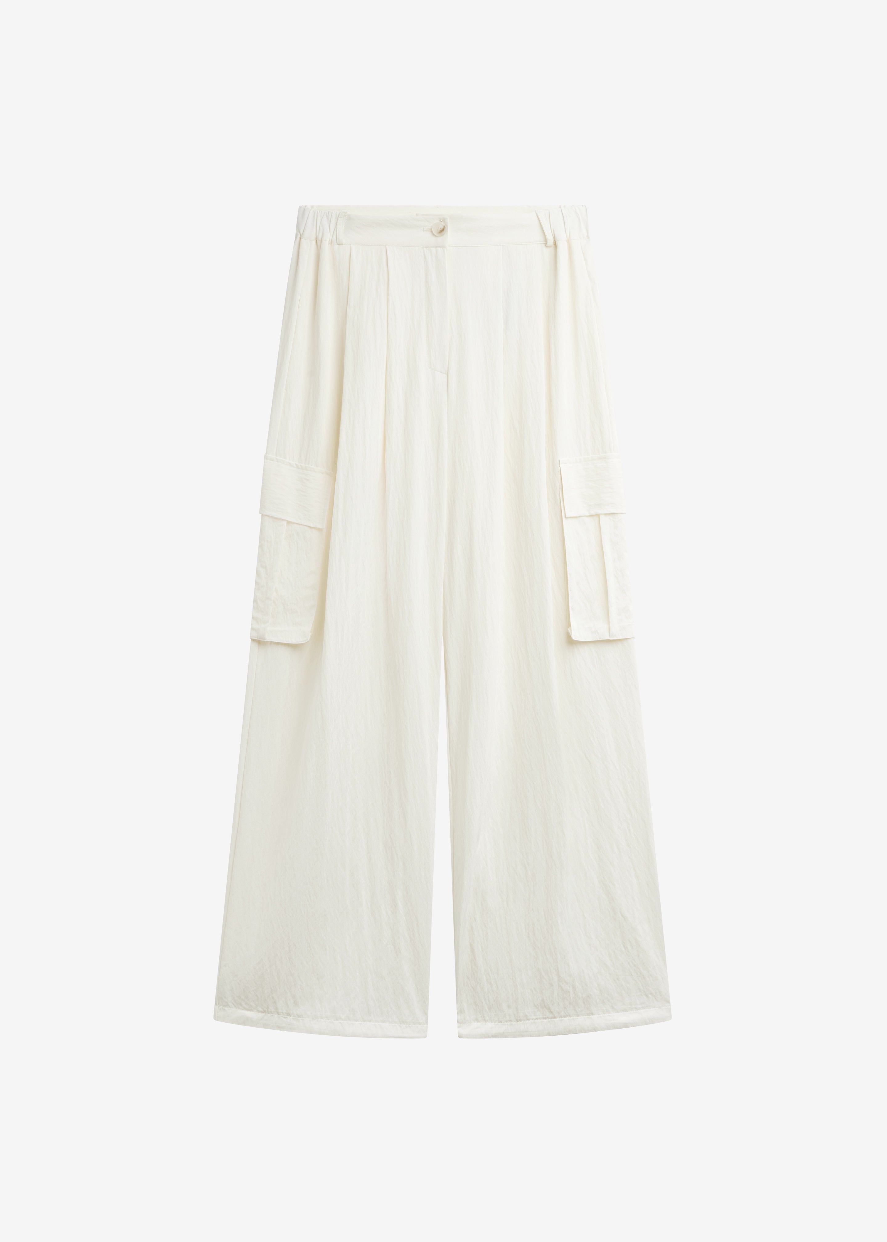 Trevi Textured Cargo Pants - Cream - 9
