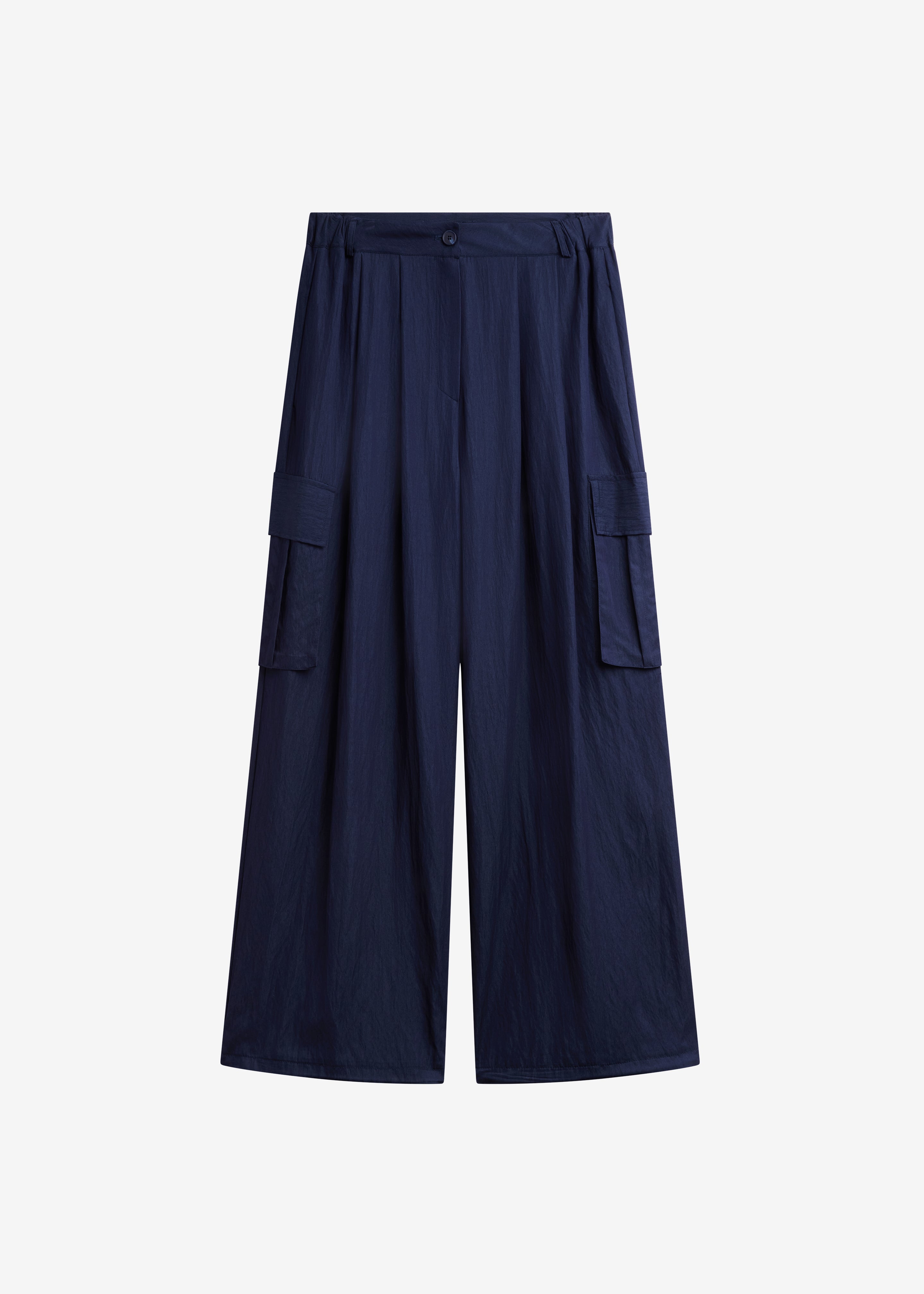 Trevi Textured Cargo Pants - Navy - 7