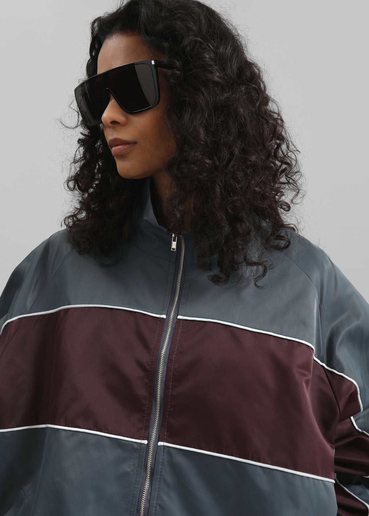 Treviso Colorblock Track Jacket - Slate Grey - 2