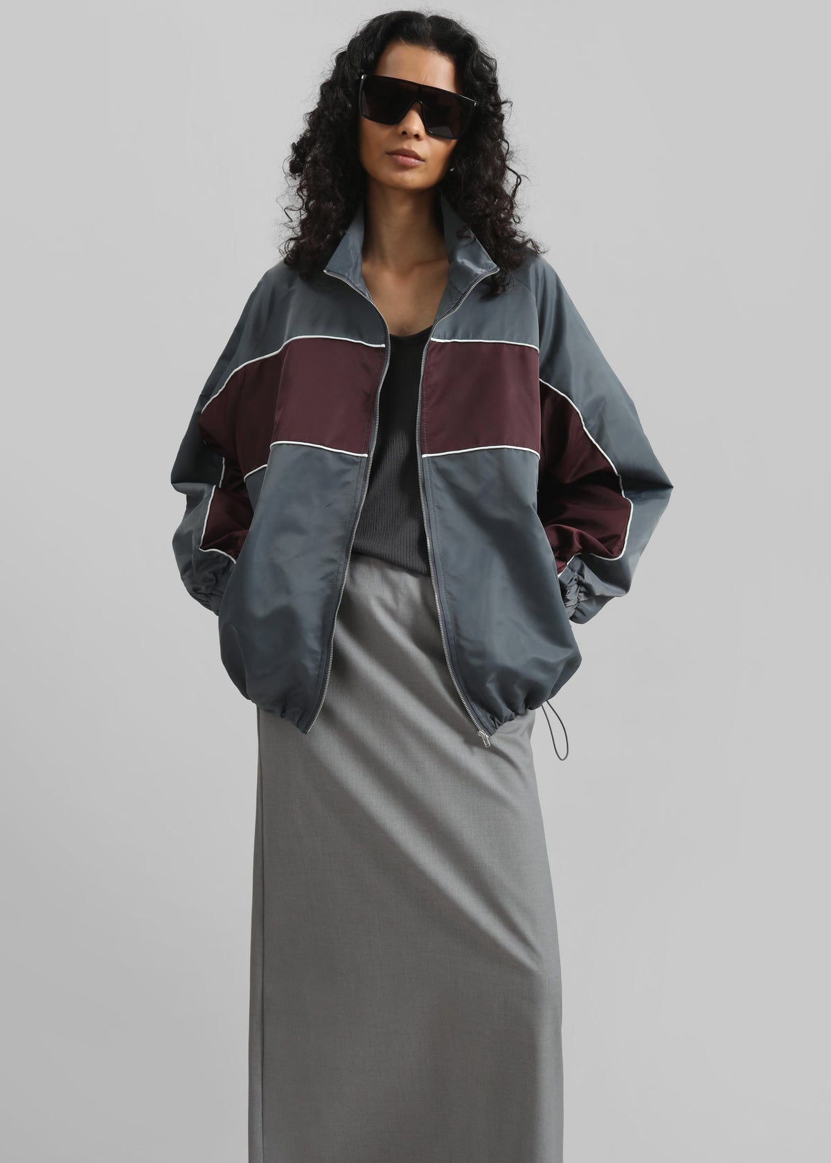 Treviso Colorblock Track Jacket - Slate Grey - 4