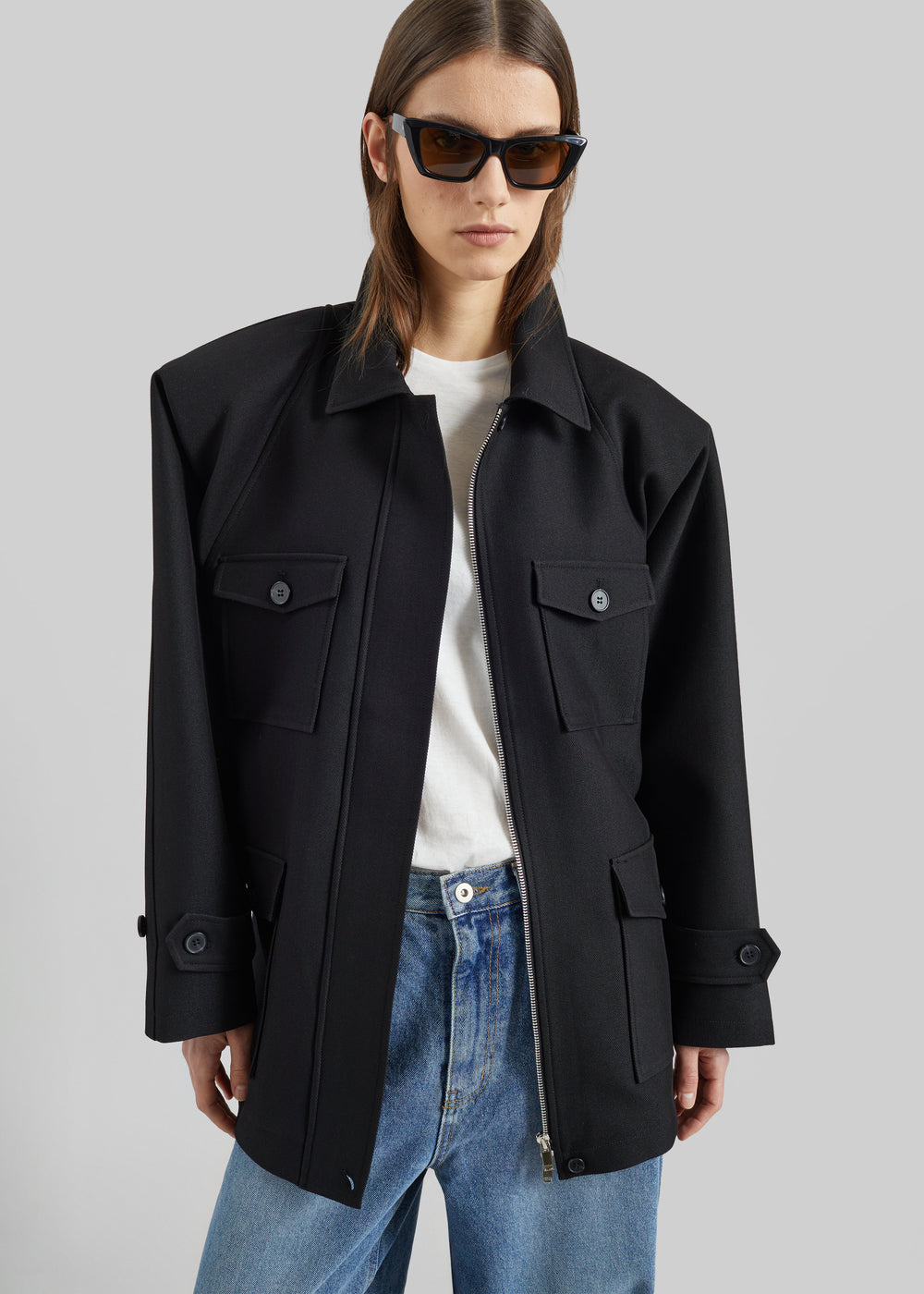 Trevose Padded Utility Jacket - Black - 1